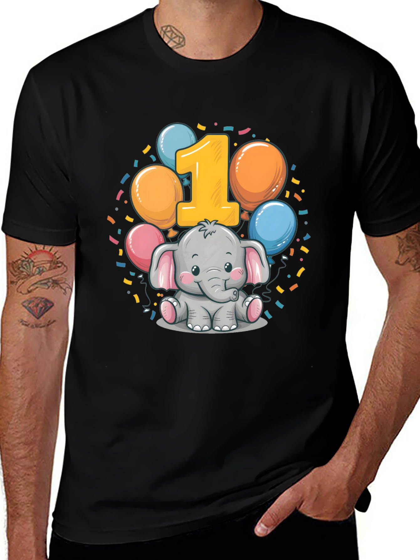 Baby's First Birthday Elephant T-Shirt