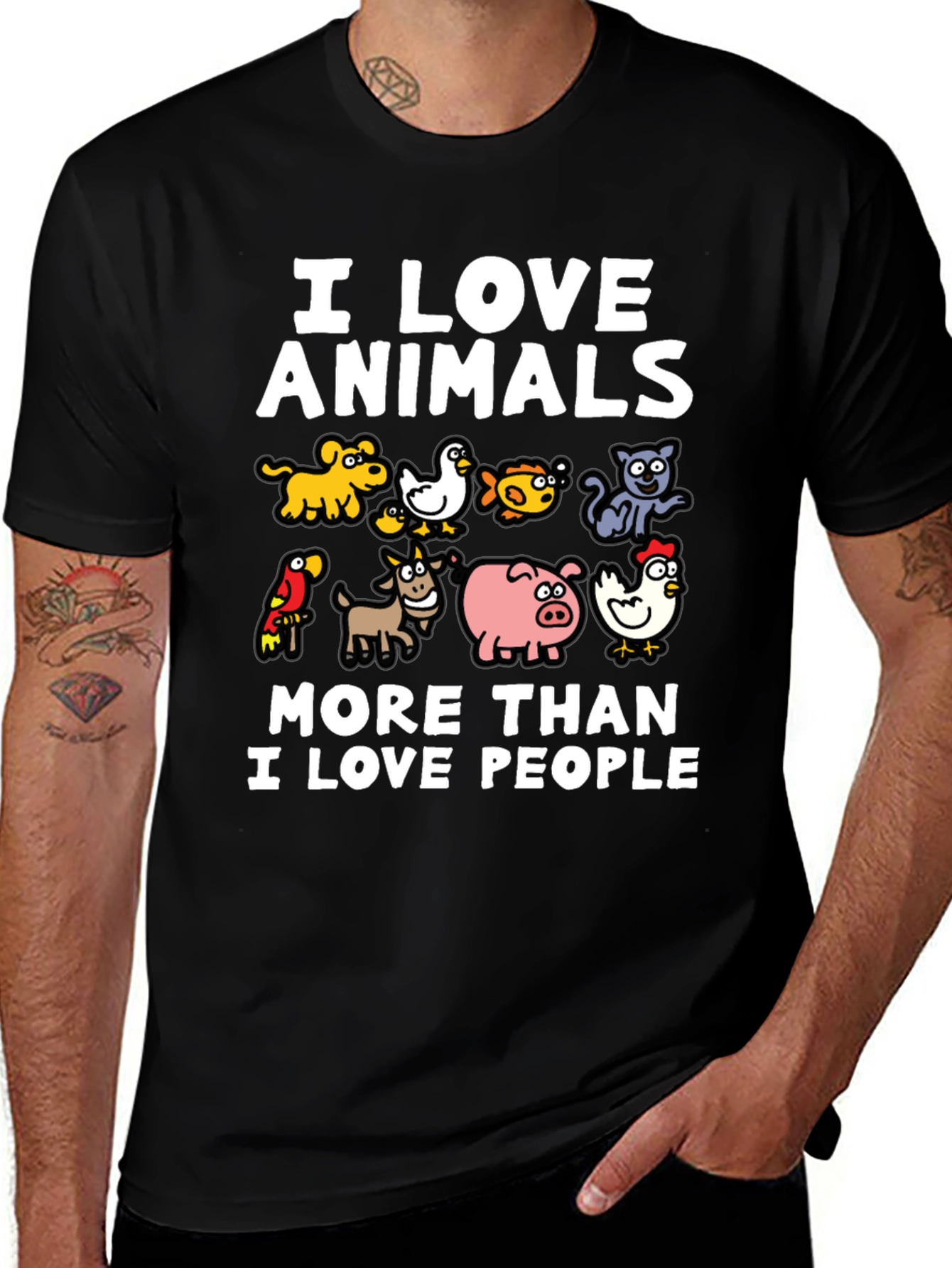 Variant 19 of I Love Animals T-Shirt