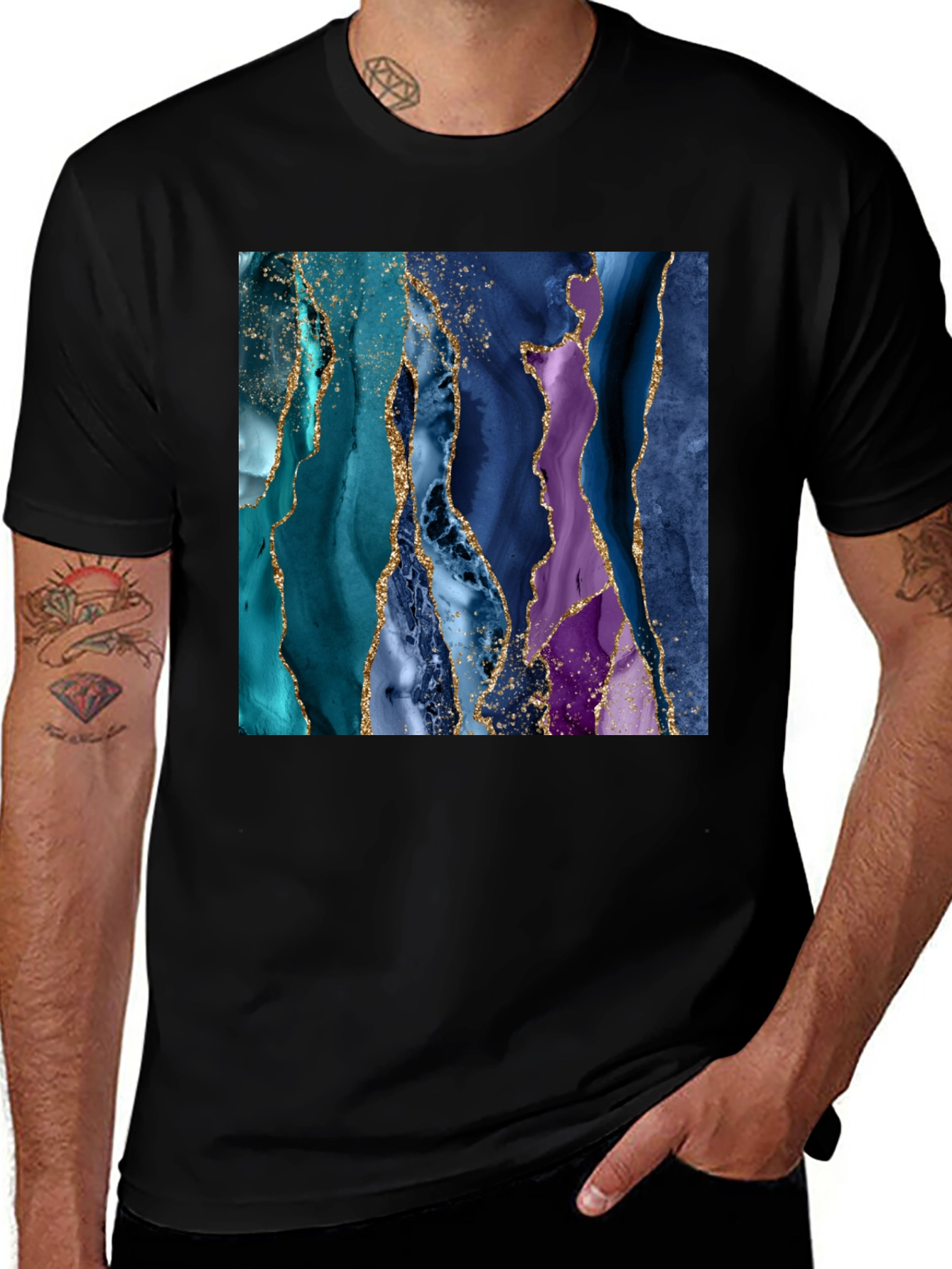 Variant 2 of Abstract Art Black T-Shirt