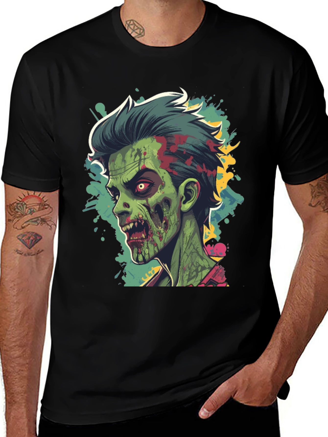 Variant 20 of Zombie Graphic Tee - Cool Halloween Style