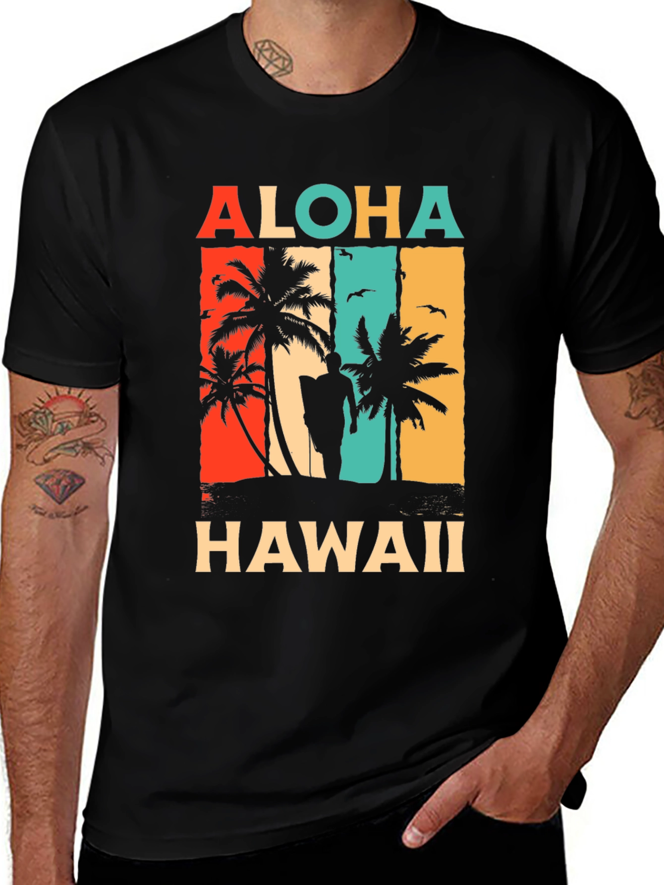 Variant 8 of Aloha Hawaii Retro Graphic T-Shirt
