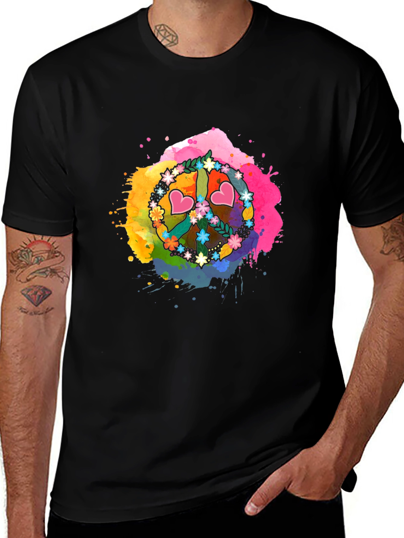 Variant 17 of Peace Sign Watercolor T-Shirt