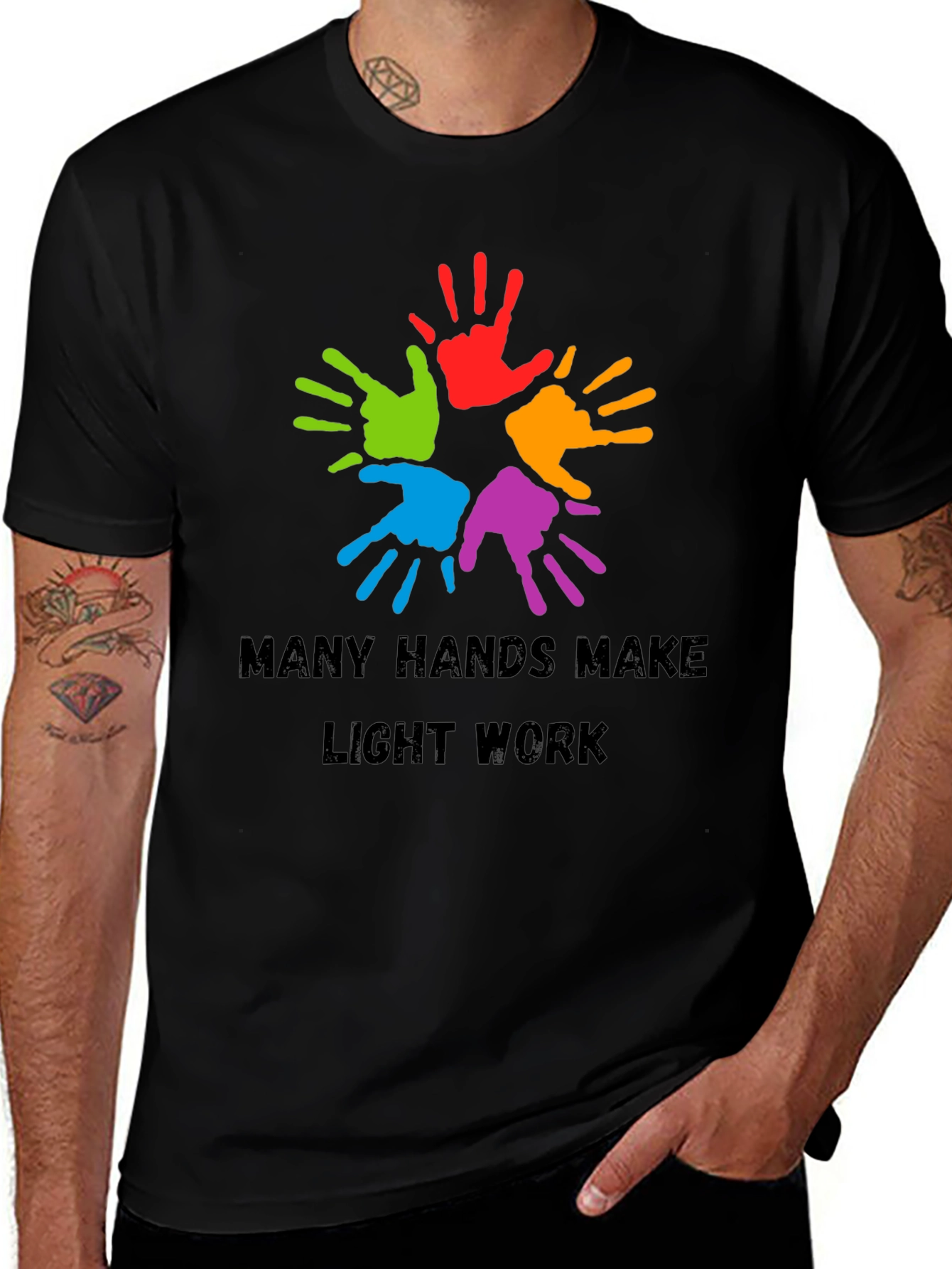 Variant 7 of Many Hands Make Light Work Graphic Tee