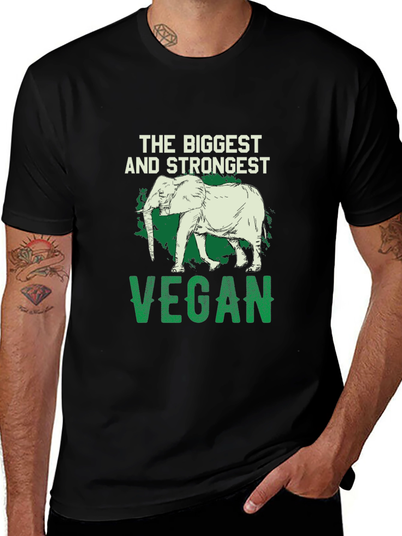 Variant 4 of Vegan Elephant Graphic Tee