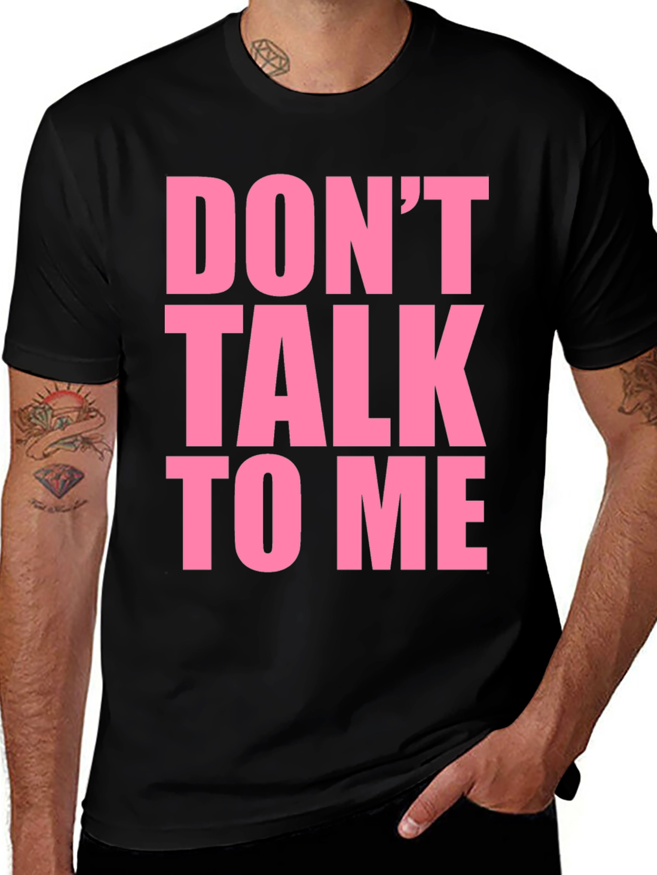 Variant 12 of Don't Talk To Me Graphic Tee - Black