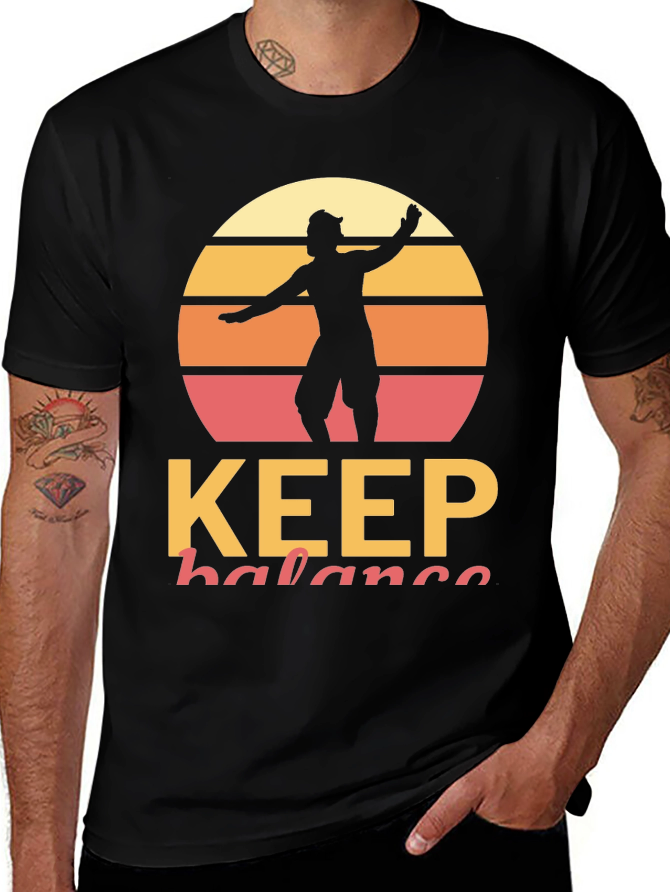 Variant 18 of Keep Balance Retro Graphic Tee