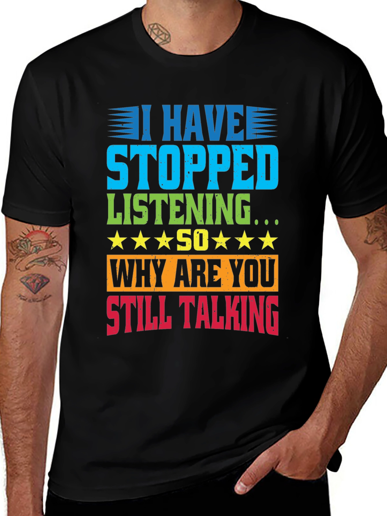 Variant 10 of Funny I Have Stopped Listening T-Shirt