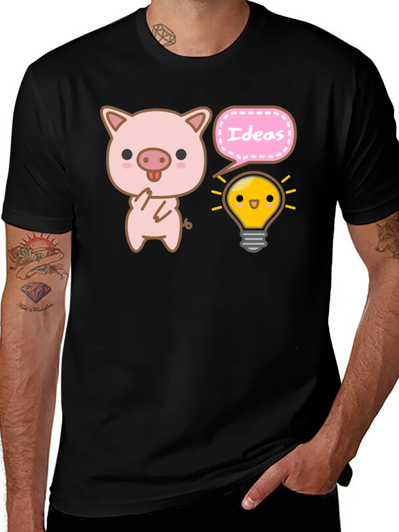 Variant 6 of Cartoon Pig Ideas Graphic Tee