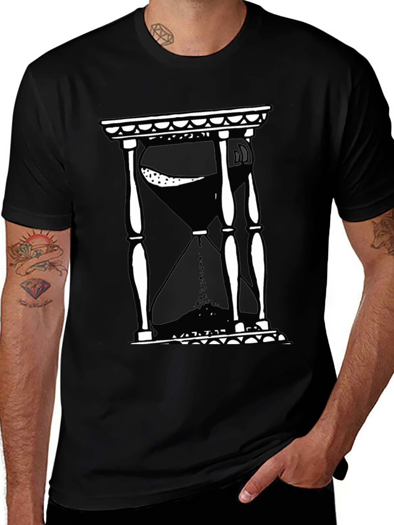 Hourglass Graphic T-Shirt - Black