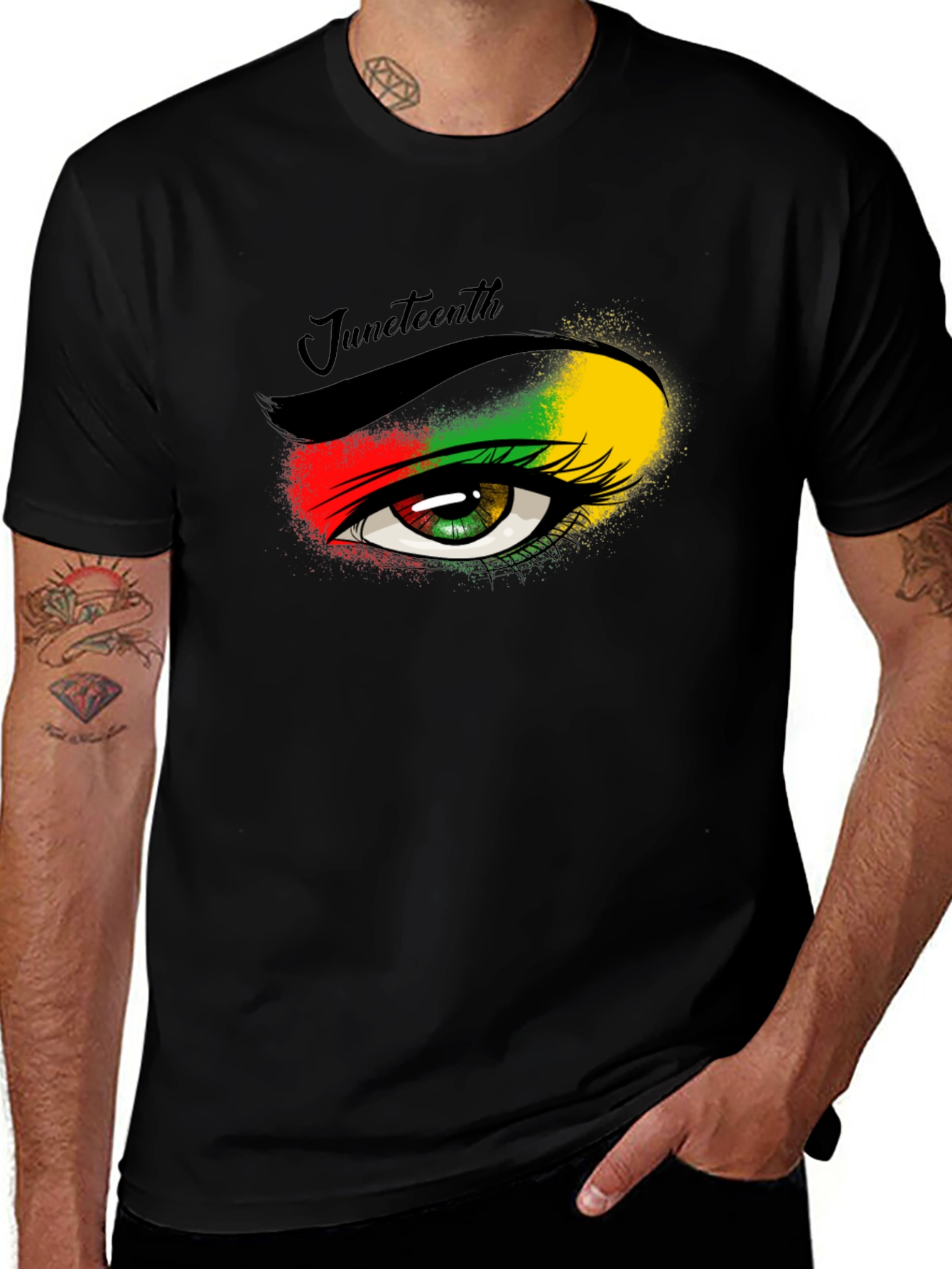 Juneteenth Eye Graphic T-Shirt - Black Pride