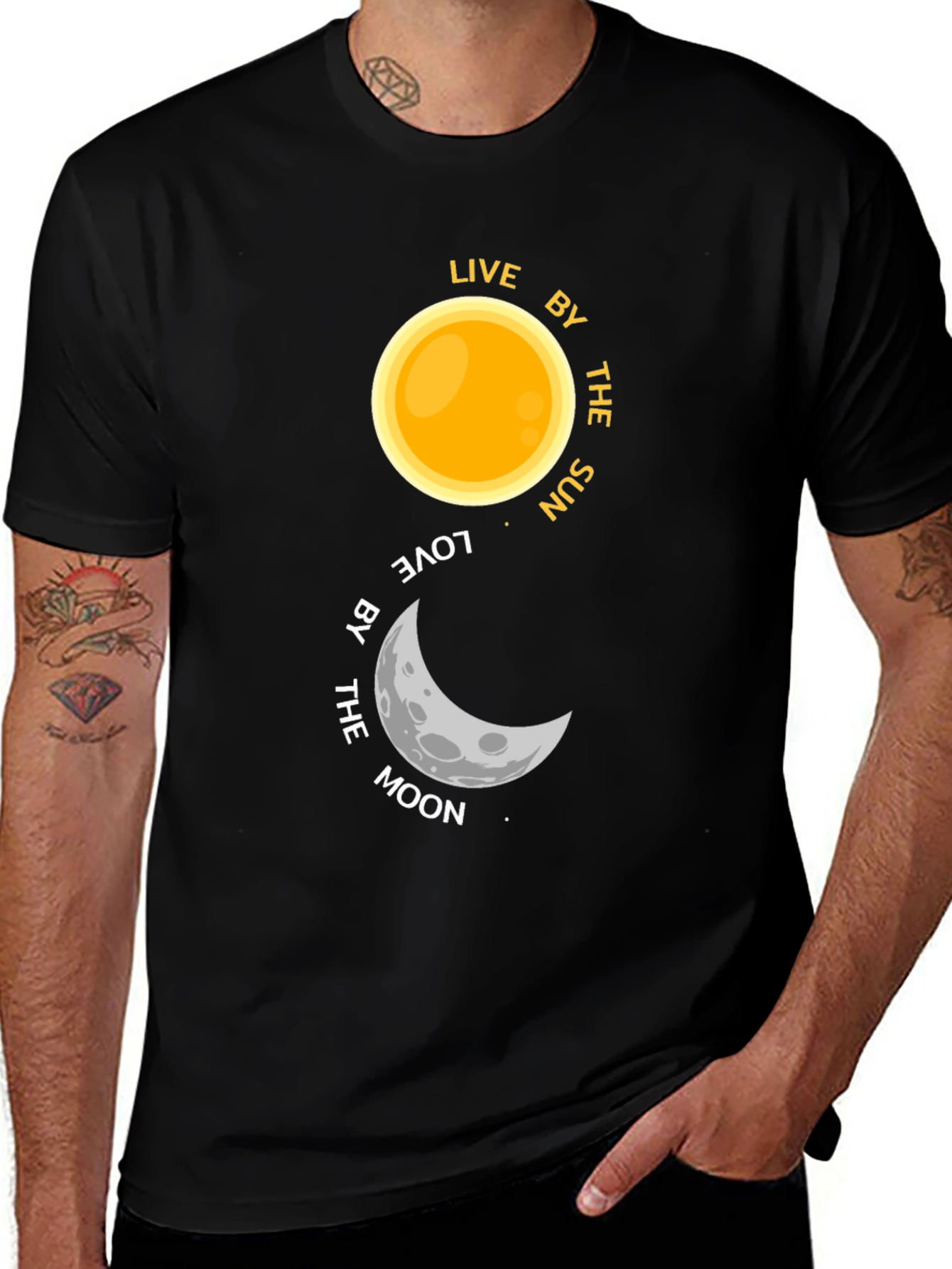 Variant 11 of Live By The Sun Love By The Moon Black Tee