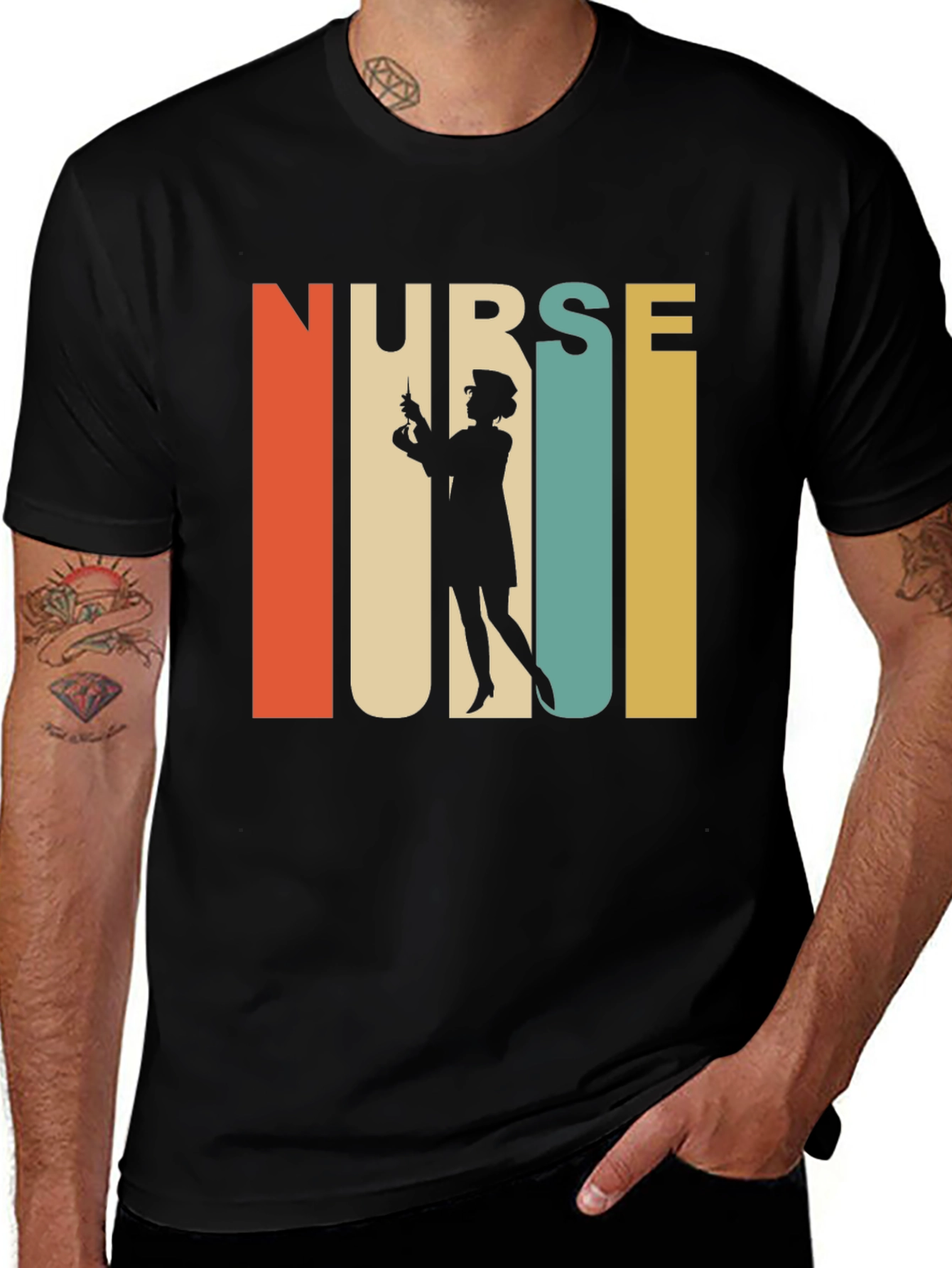 Variant 13 of Retro Nurse Graphic T-Shirt - Vintage Style Tee
