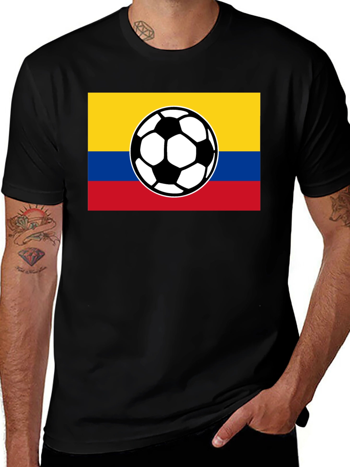 Variant 10 of Colombia Soccer Ball T-Shirt