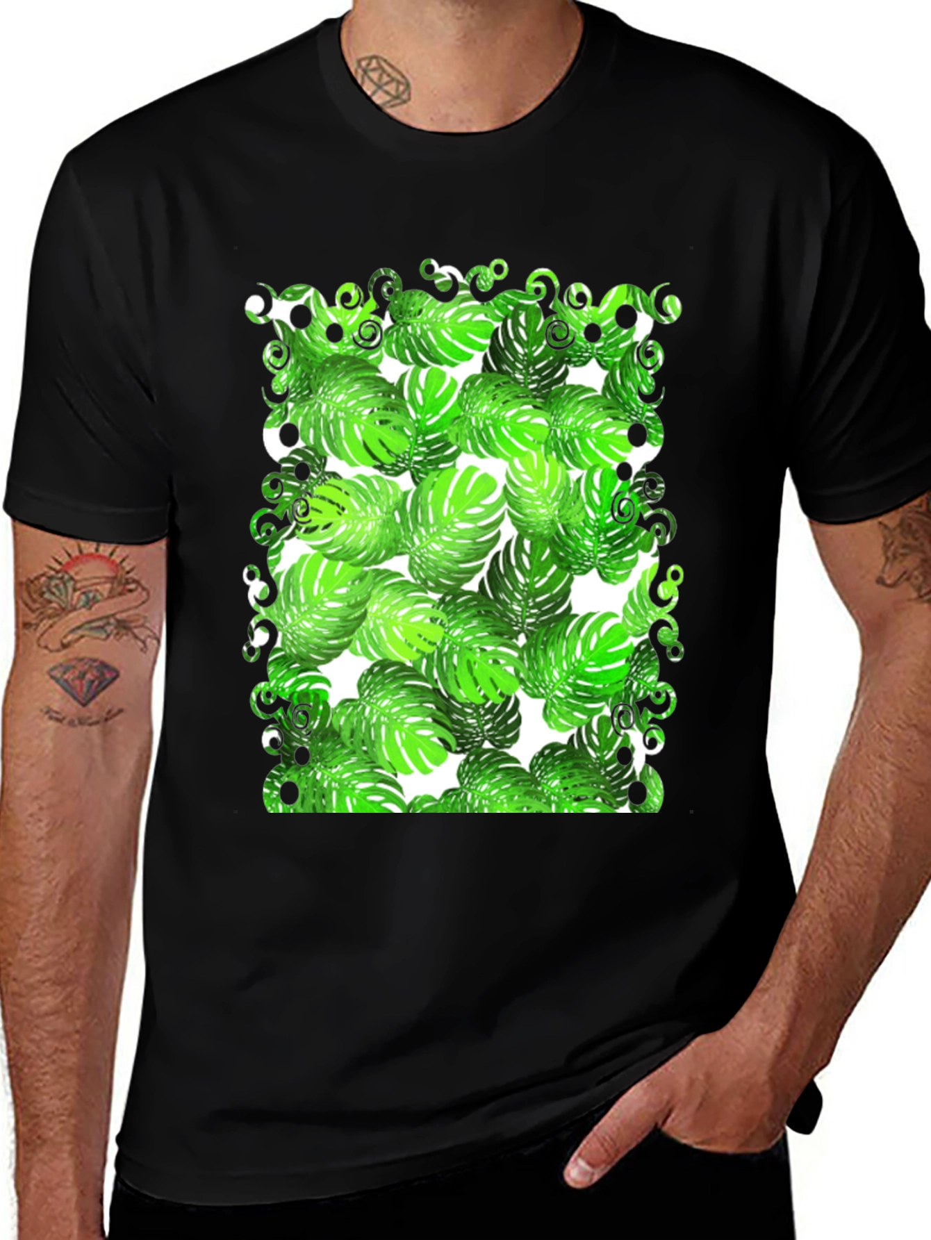 Variant 2 of Tropical Monstera Leaf T-Shirt - Cool Graphic Tee