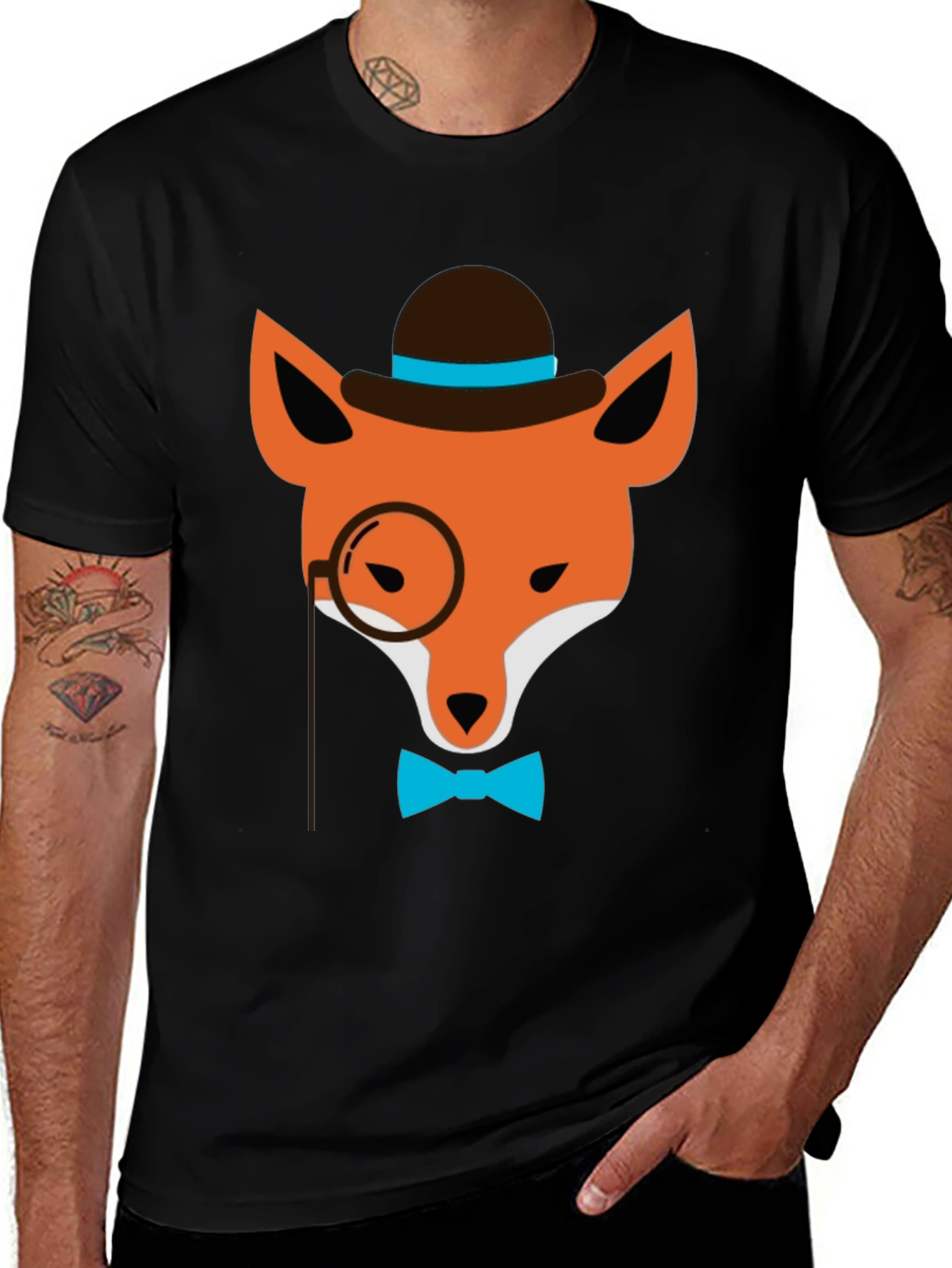 Variant 13 of Dapper Fox Graphic Tee - Stylish Animal Print