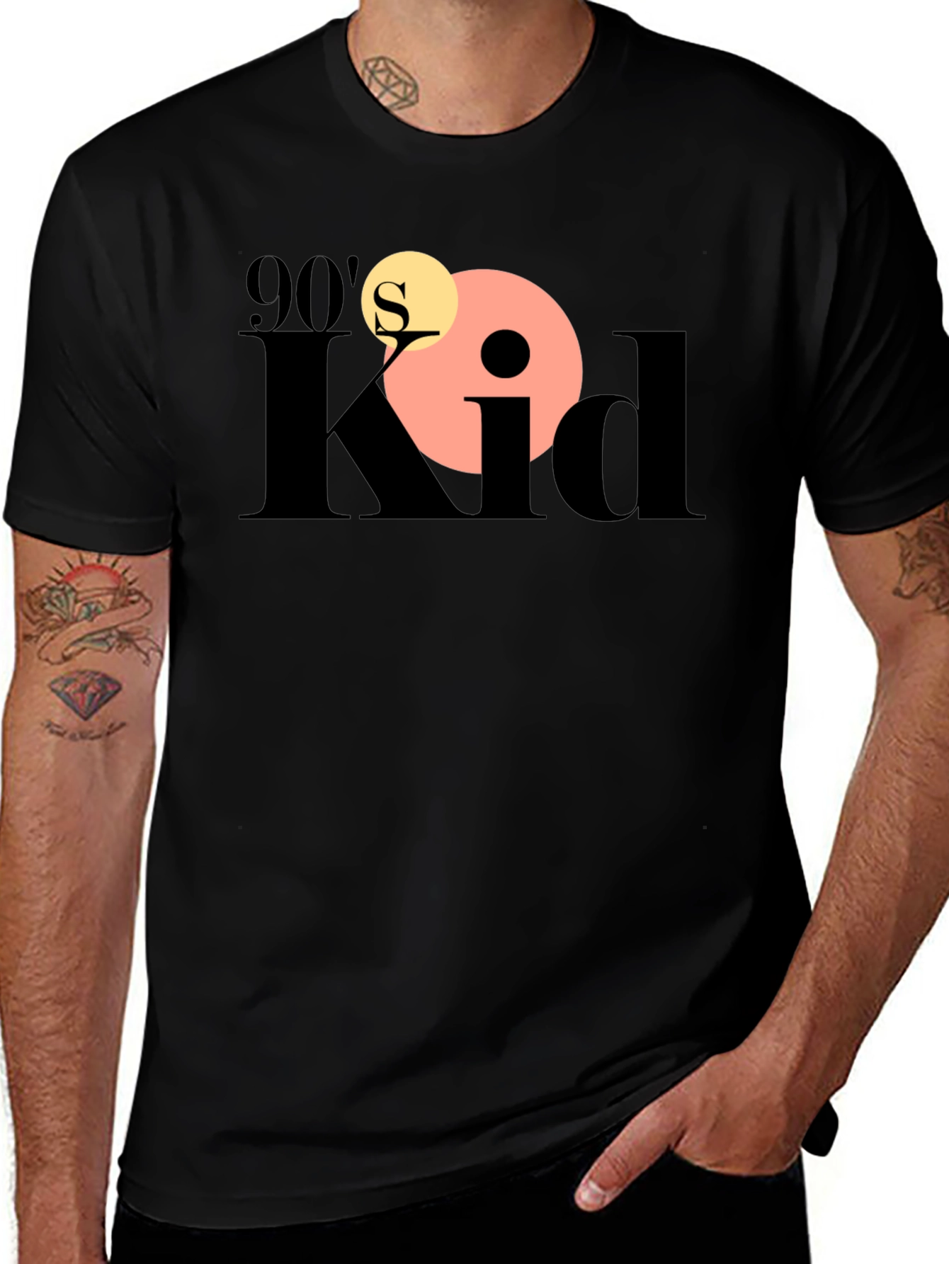 Variant 10 of 90's Kid Graphic Tee - Black