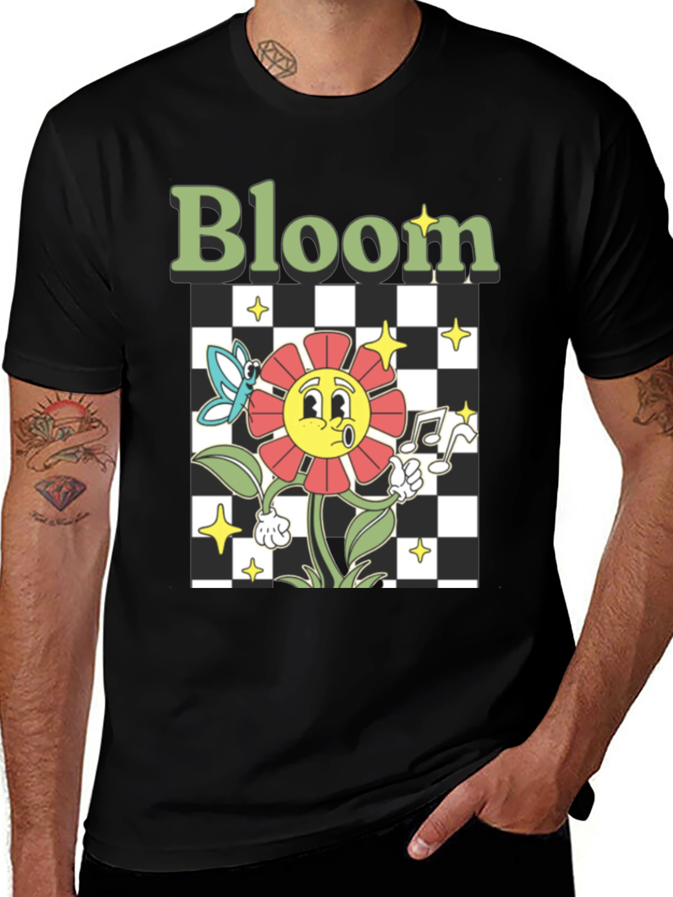 Variant 17 of Bloom Graphic Tee - Retro Cartoon Flower Print