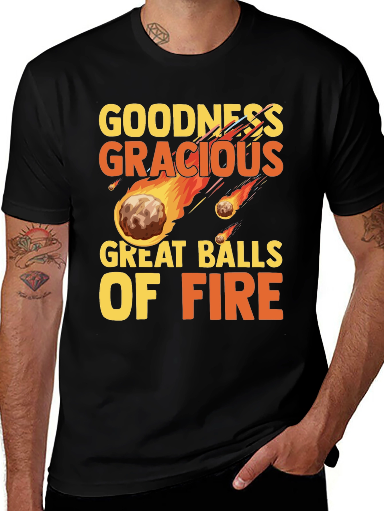 Variant 19 of Goodness Gracious Great Balls of Fire Graphic T-Shirt