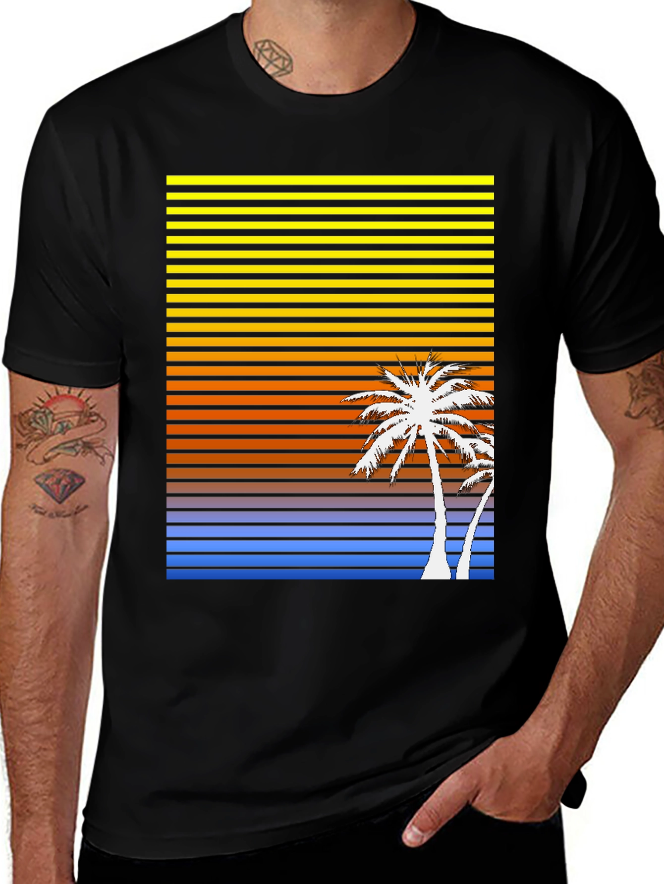 Variant 23 of Sunset Palm Tree Graphic T-Shirt