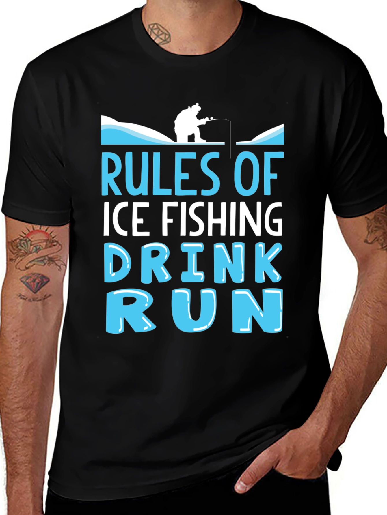 Variant 13 of Ice Fishing Rules Graphic T-Shirt