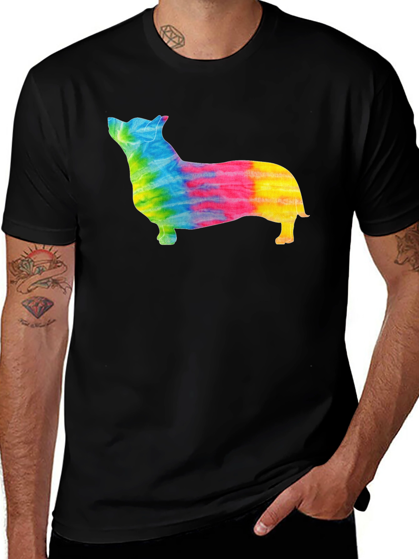 Tie Dye Corgi Dog T-Shirt - Cool Dog Lover Tee