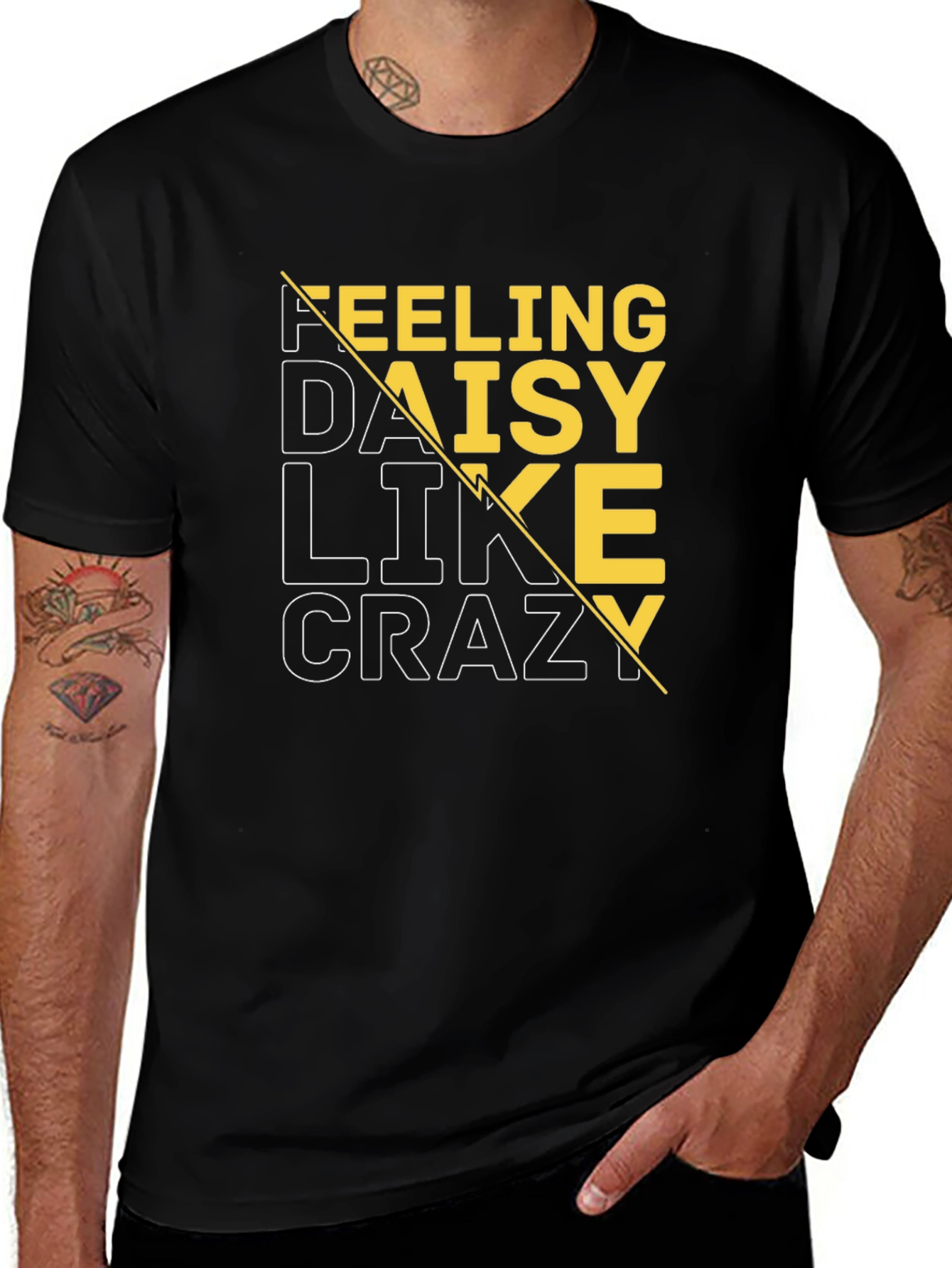 Feeling Daisy Like Crazy Black Graphic Tee