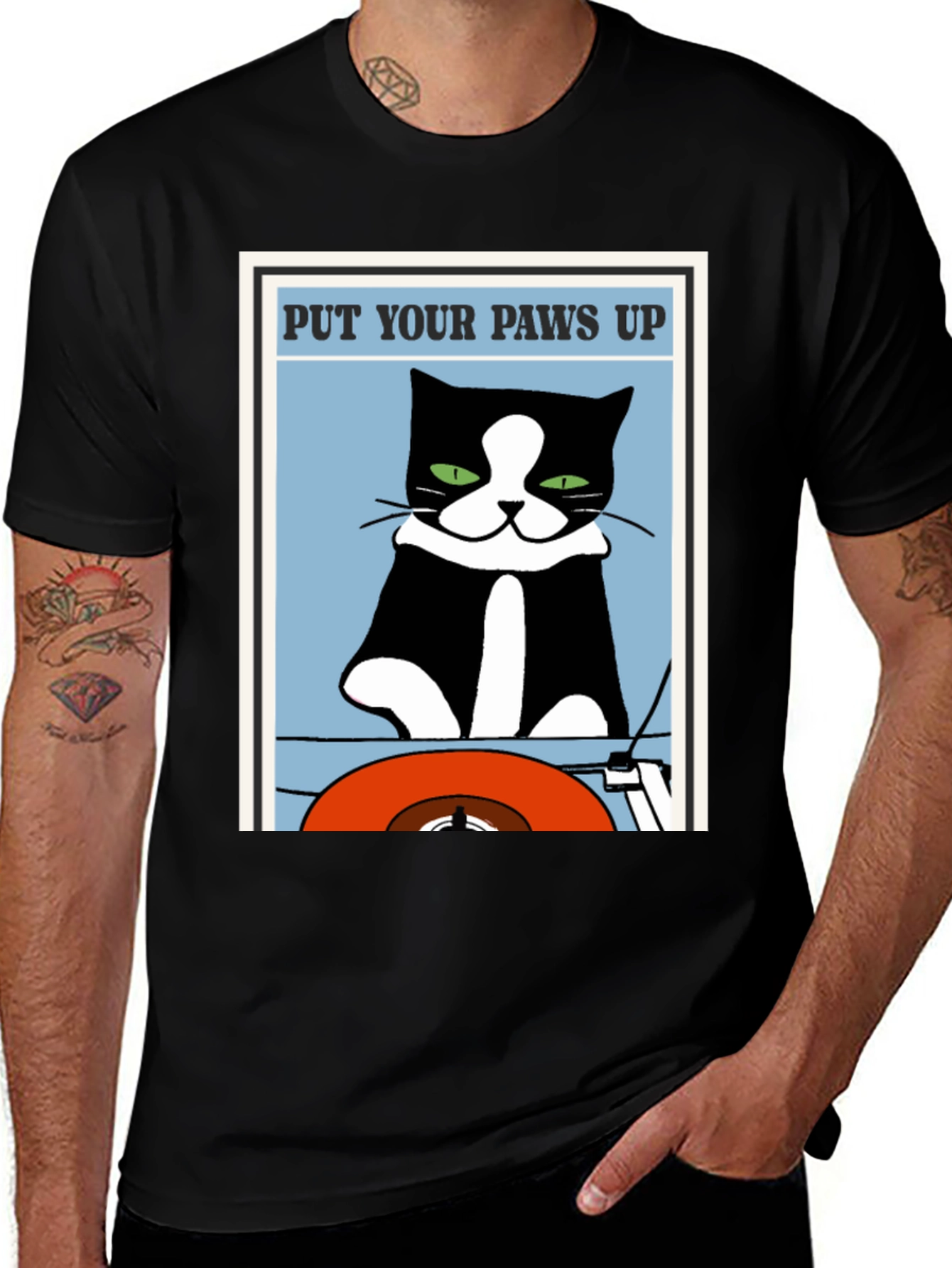 Variant 9 of Put Your Paws Up Cat Graphic T-Shirt