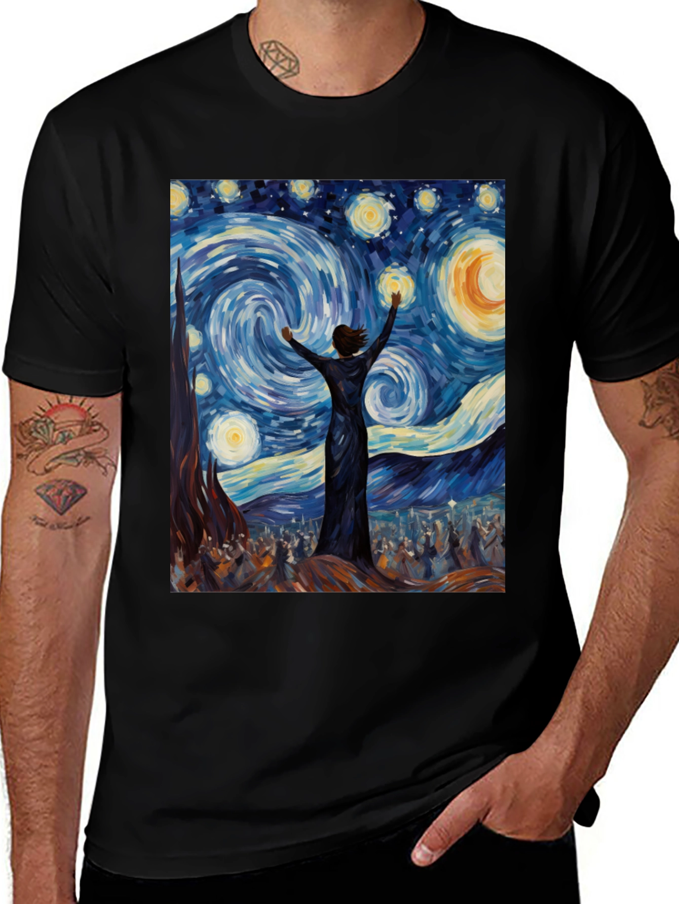 Variant 26 of Starry Night Inspired Graphic Tee