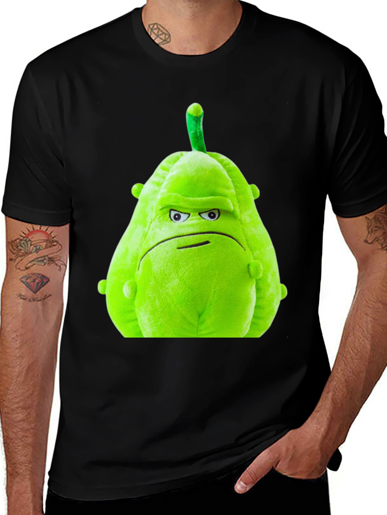 Variant 5 of Grumpy Green Squash T-Shirt - Unique Novelty Tee