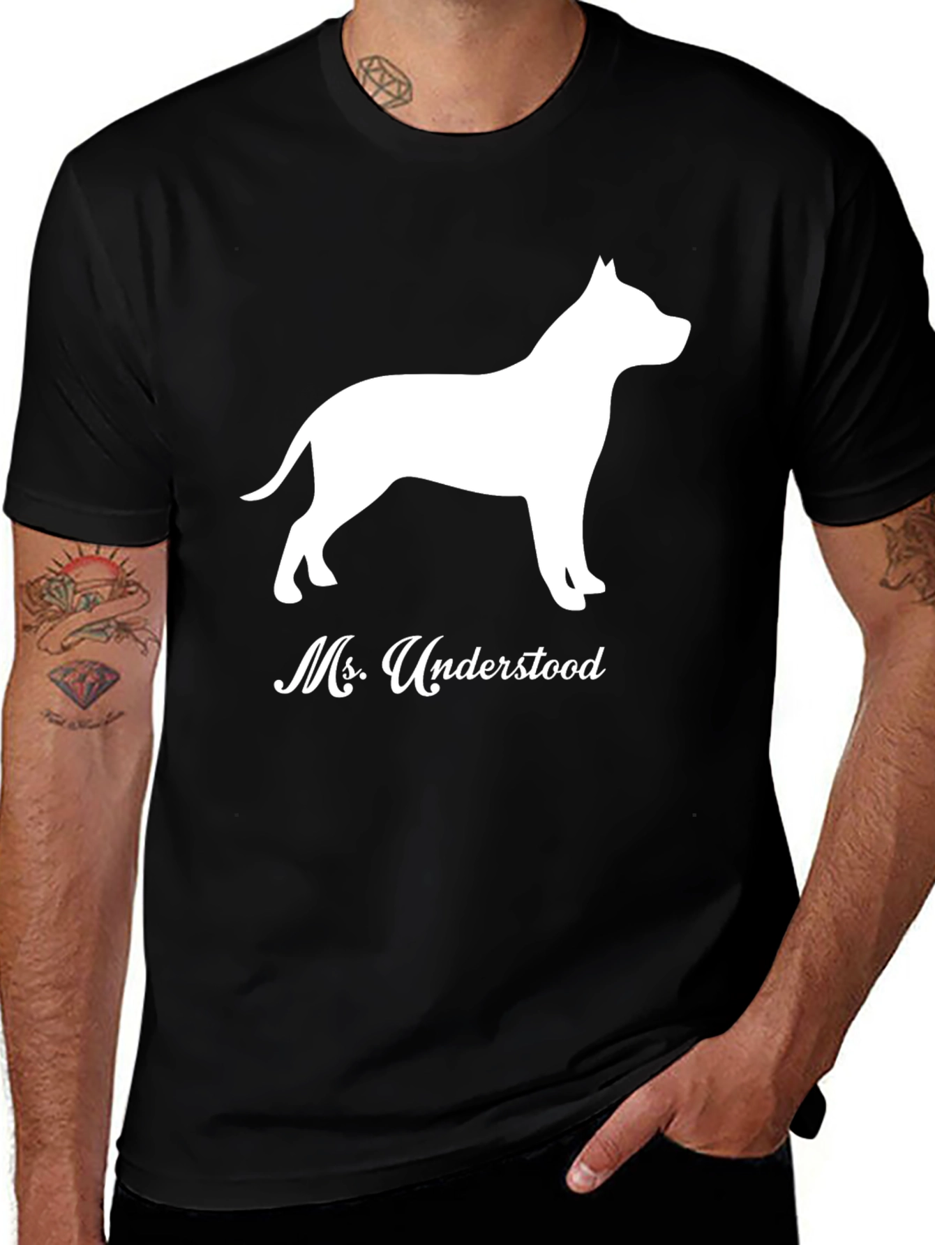 Variant 16 of Mr. Understood Dog Silhouette Graphic Tee - Black