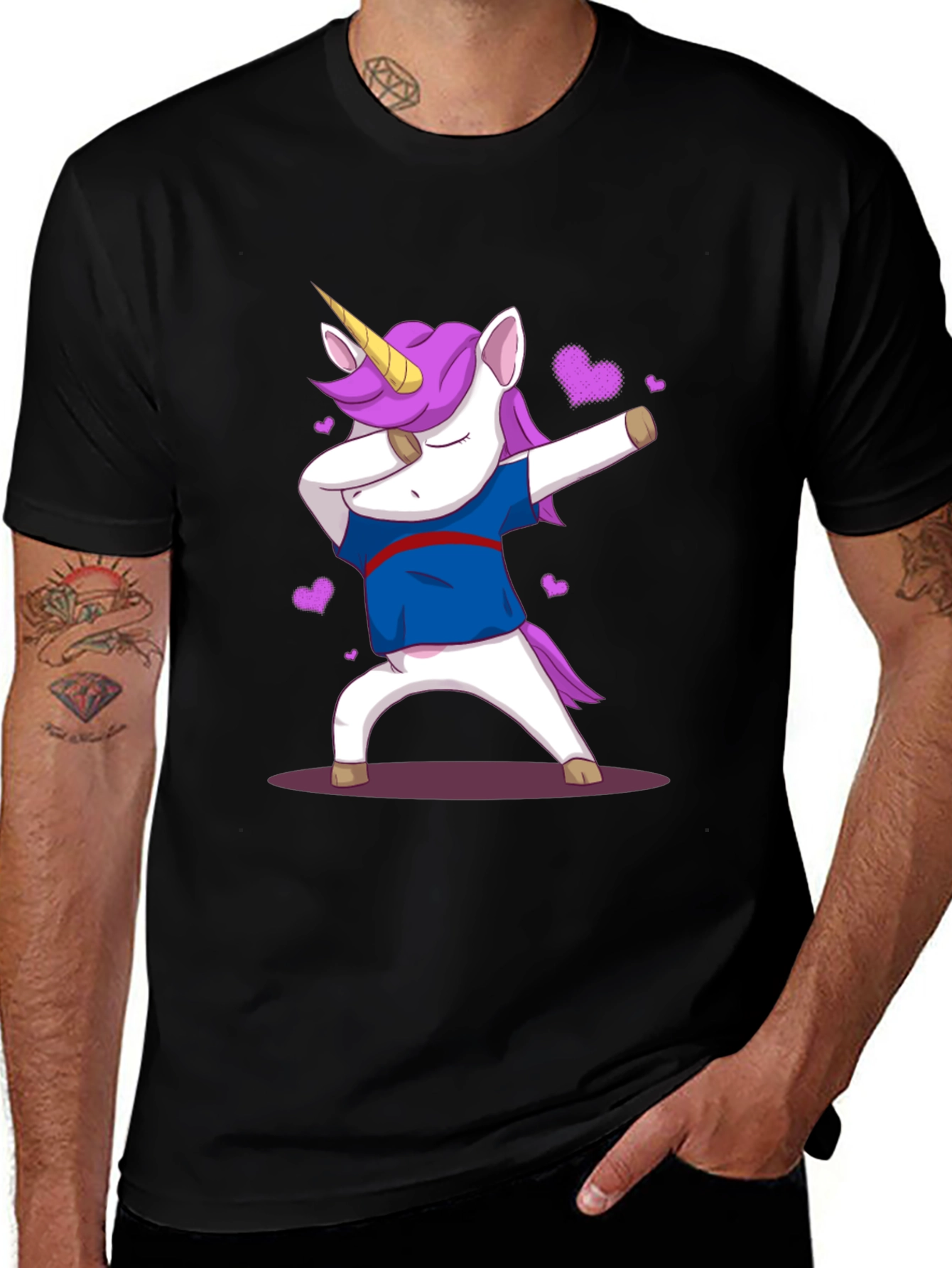 Variant 13 of Dabbing Unicorn Graphic Tee - Fun & Unique Design