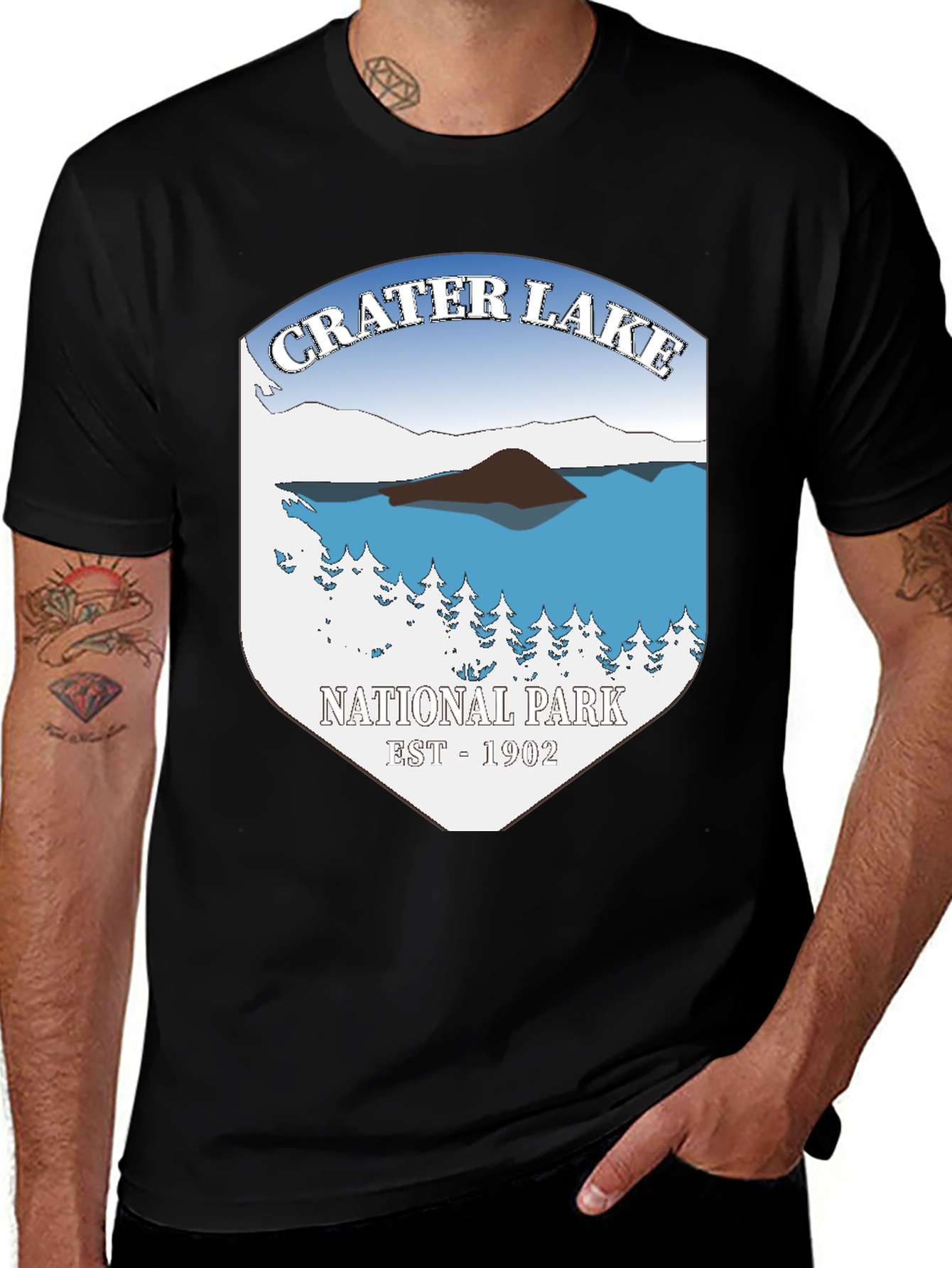 Crater Lake National Park T-Shirt - Black