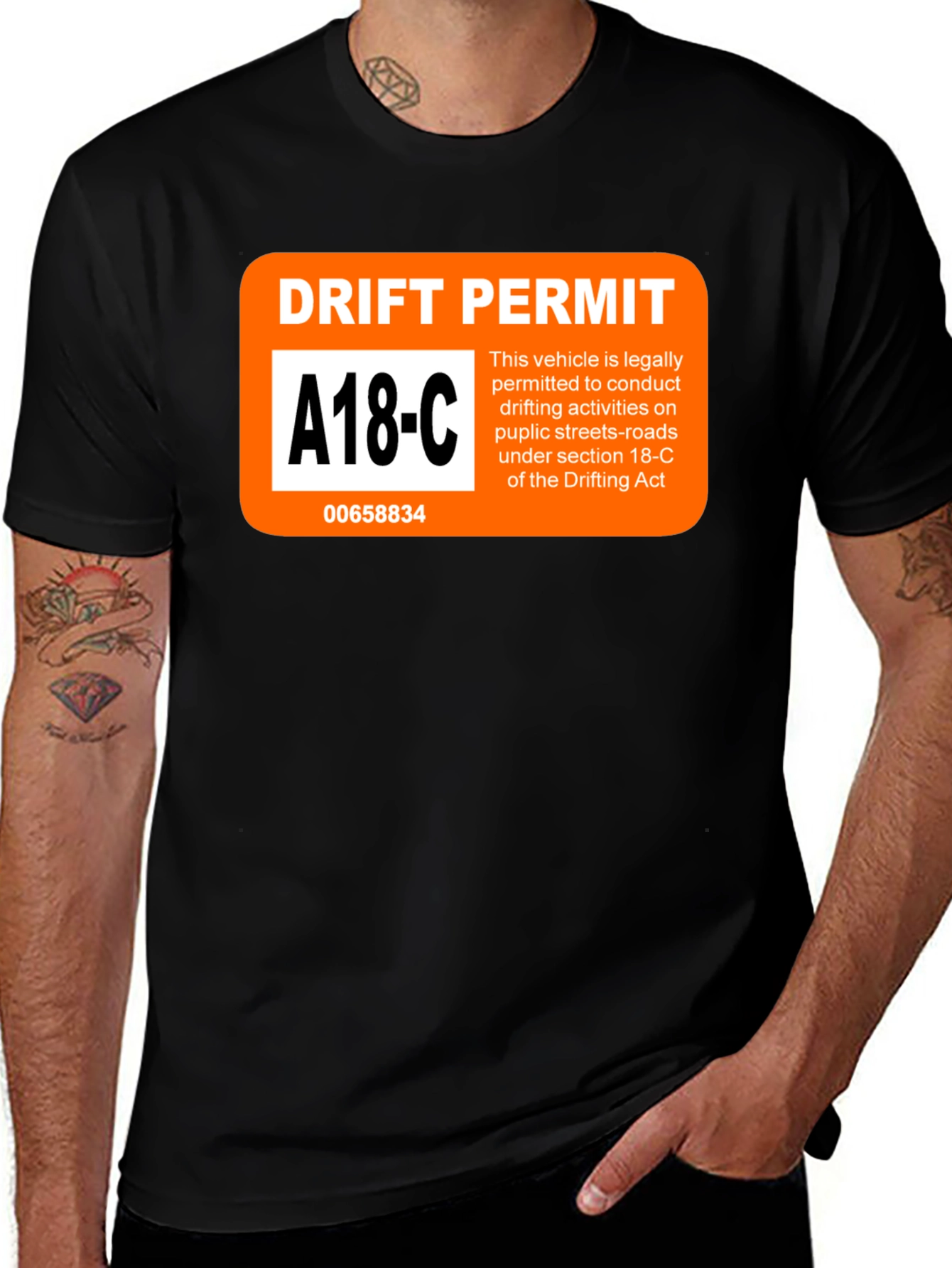 Variant 20 of Drift Permit T-Shirt - Funny Car Enthusiast Tee