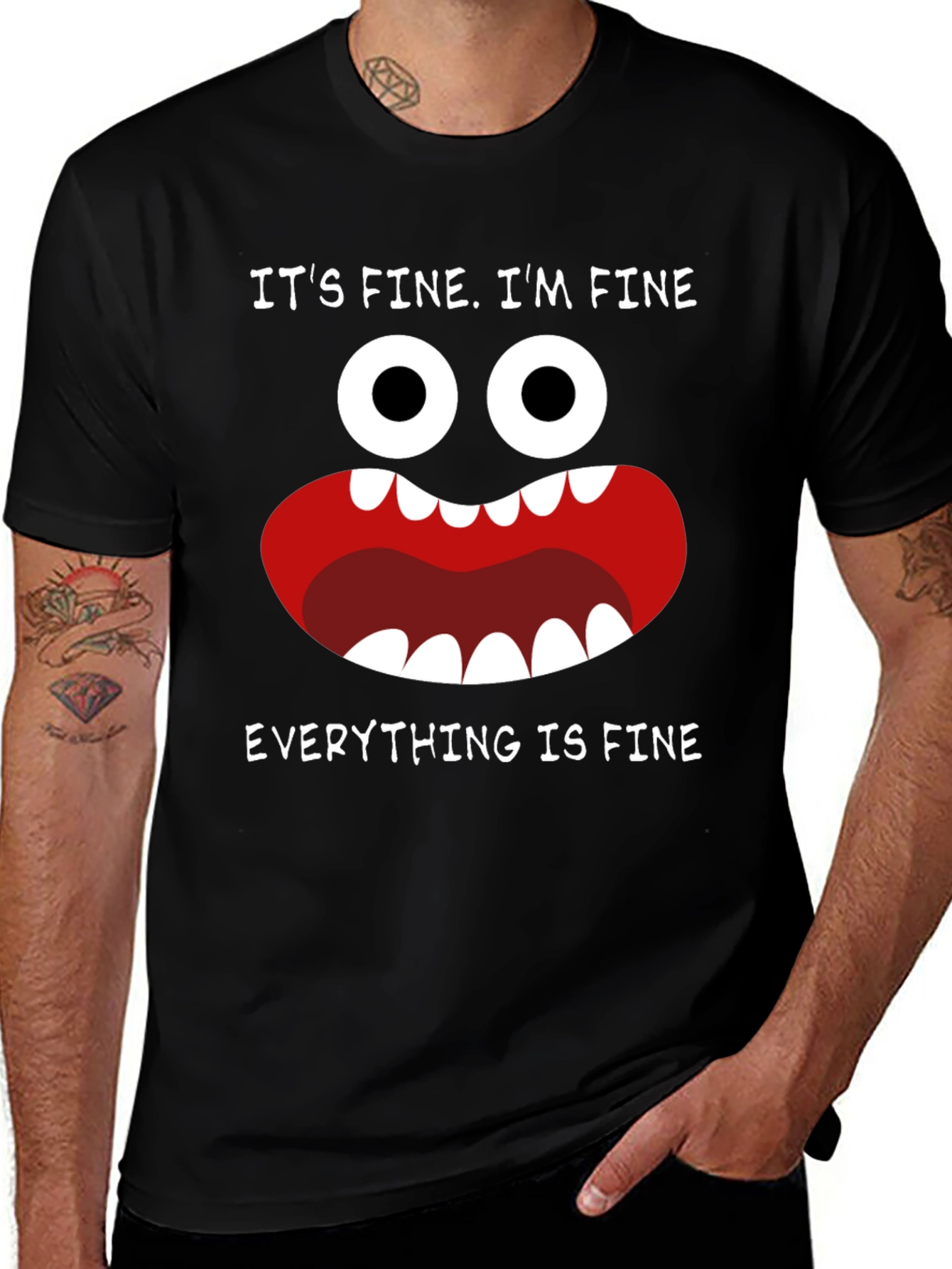 Variant 15 of It's Fine Funny Graphic T-Shirt - Everything is Fine