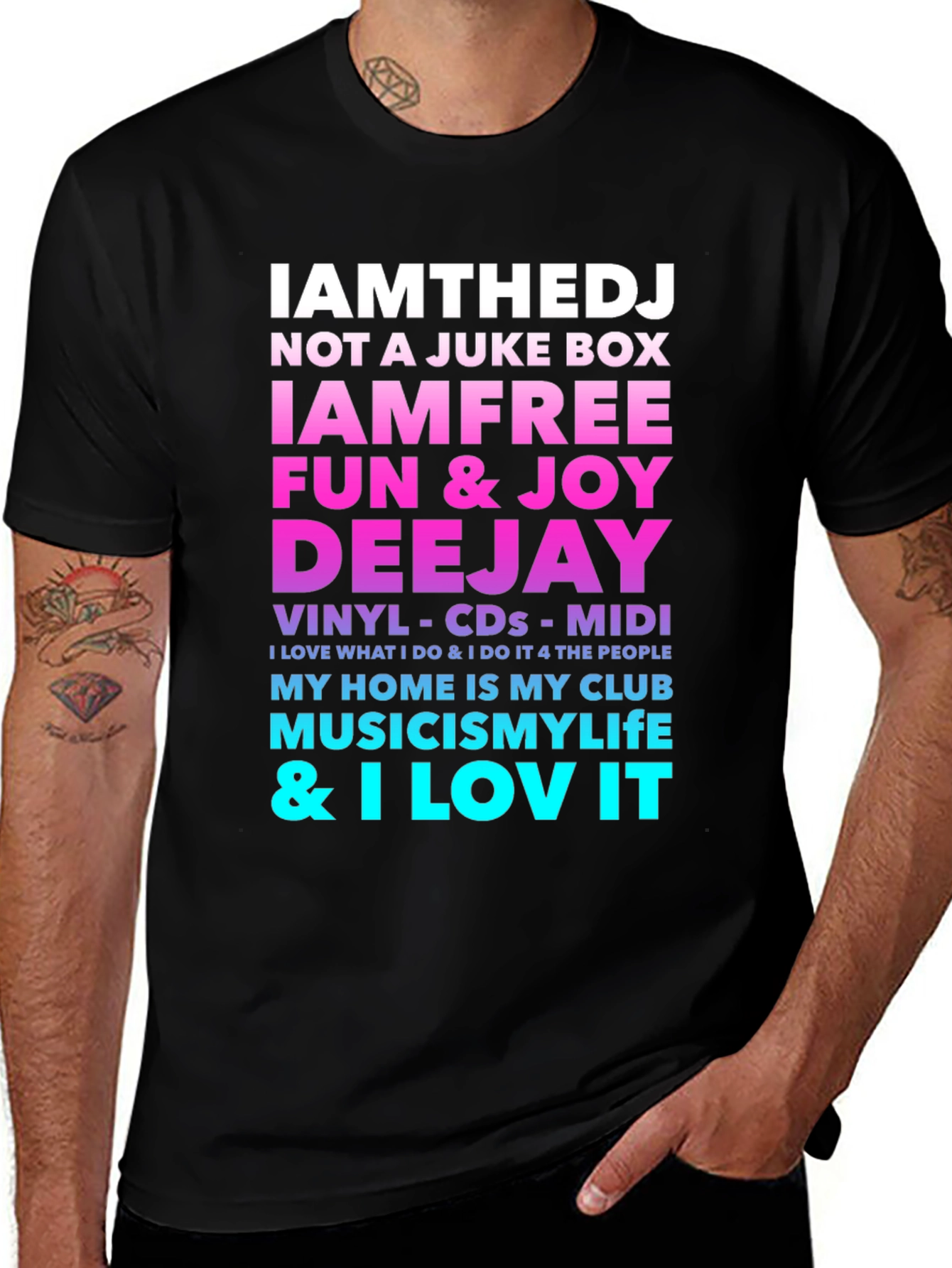 IAMTHEDJ Graphic T-Shirt - DJ Music Lover Tee