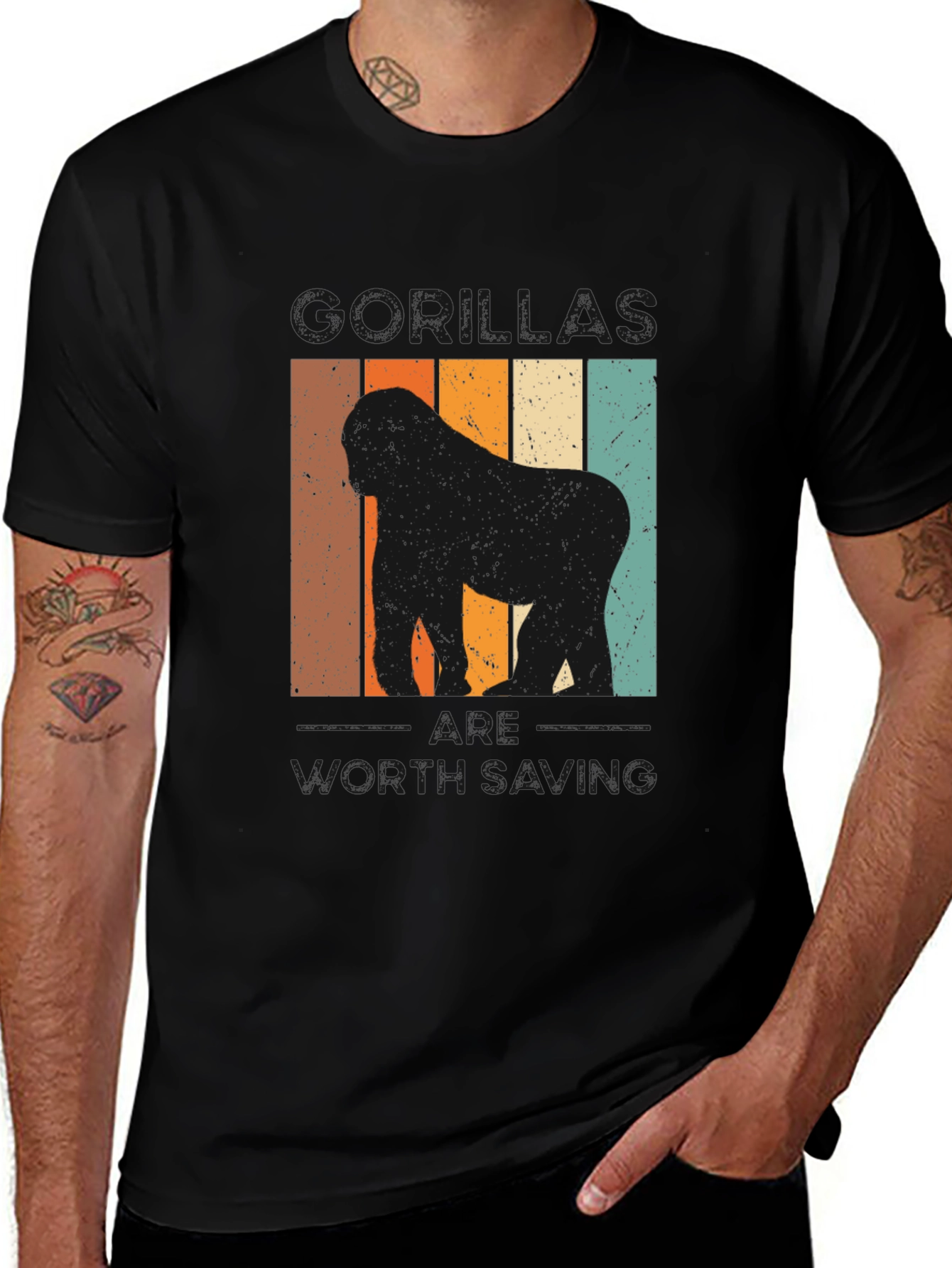 Variant 6 of Gorilla T-Shirt - Retro Style, Unique Design