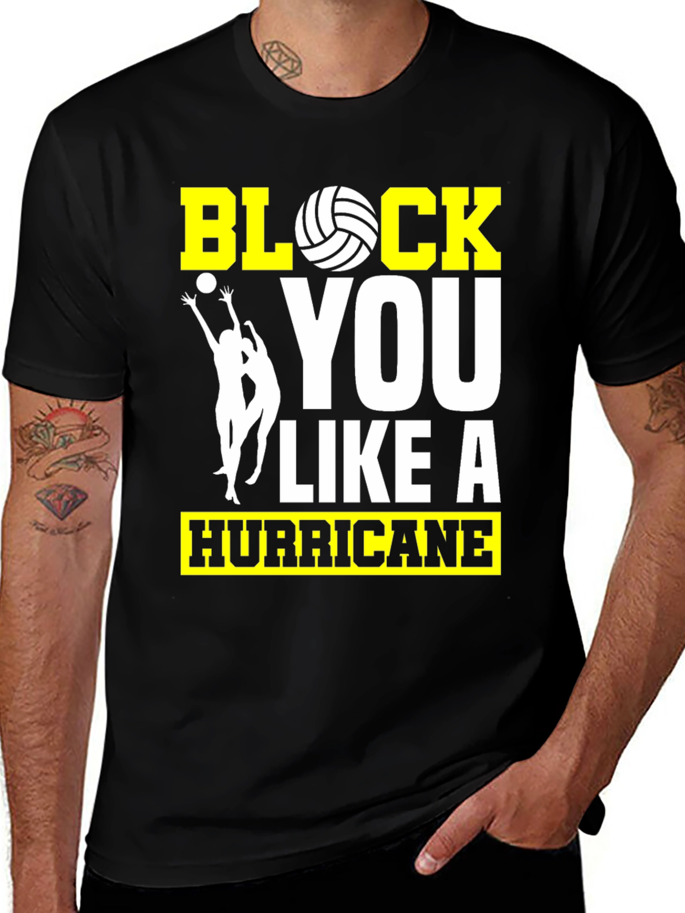 Variant 12 of Volleyball Block You Like a Hurricane T-Shirt