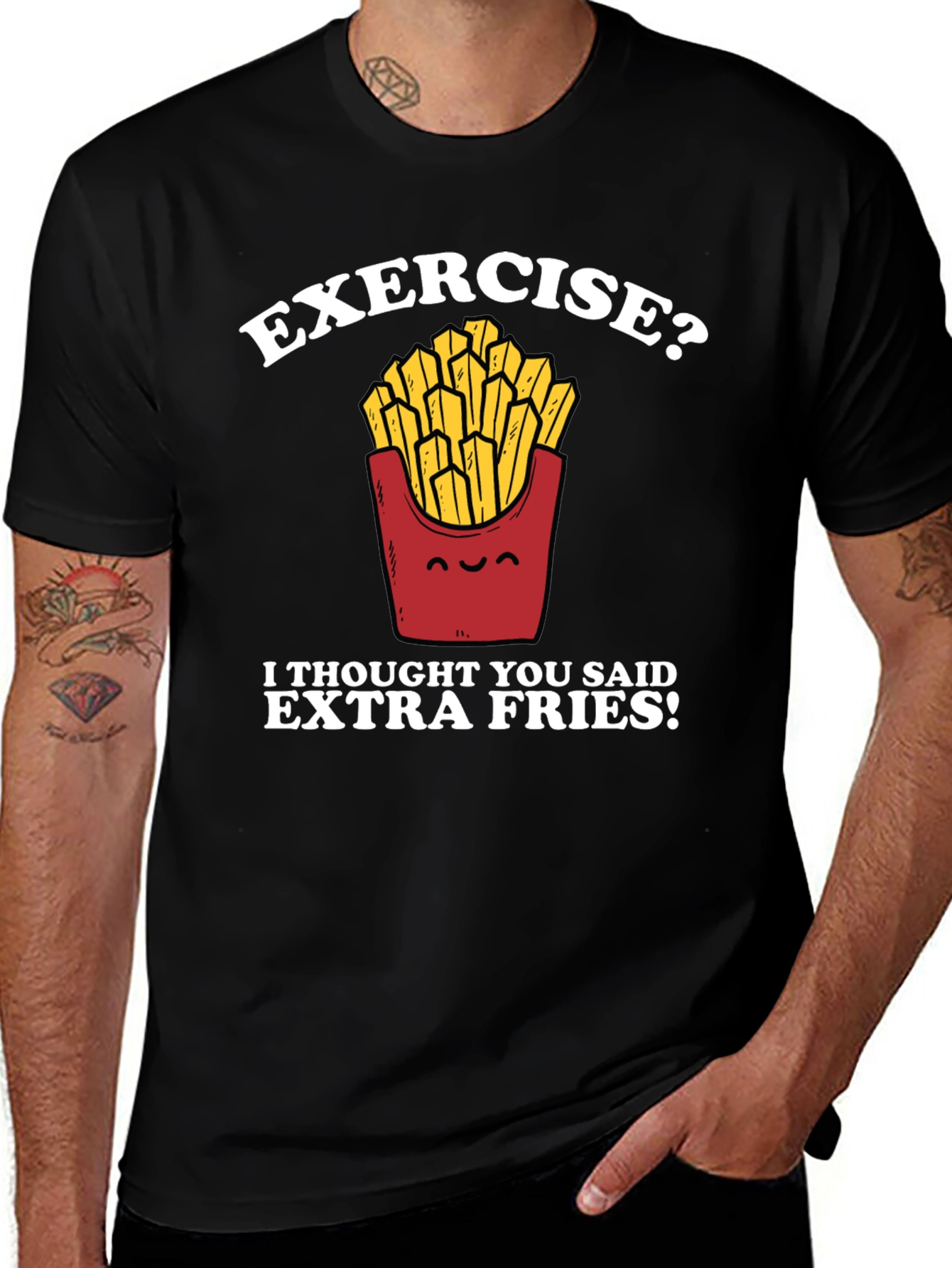 Variant 9 of Funny Extra Fries T-Shirt