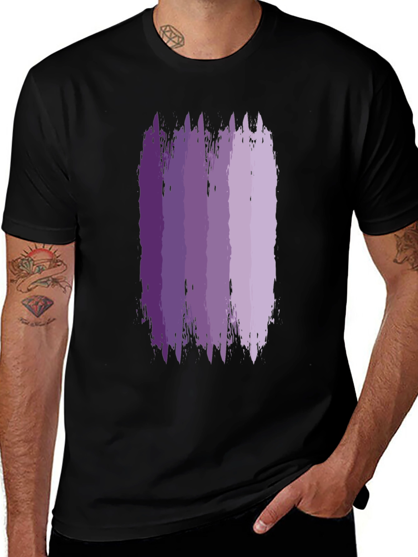 Variant 30 of Purple Gradient Brushstroke Graphic T-Shirt