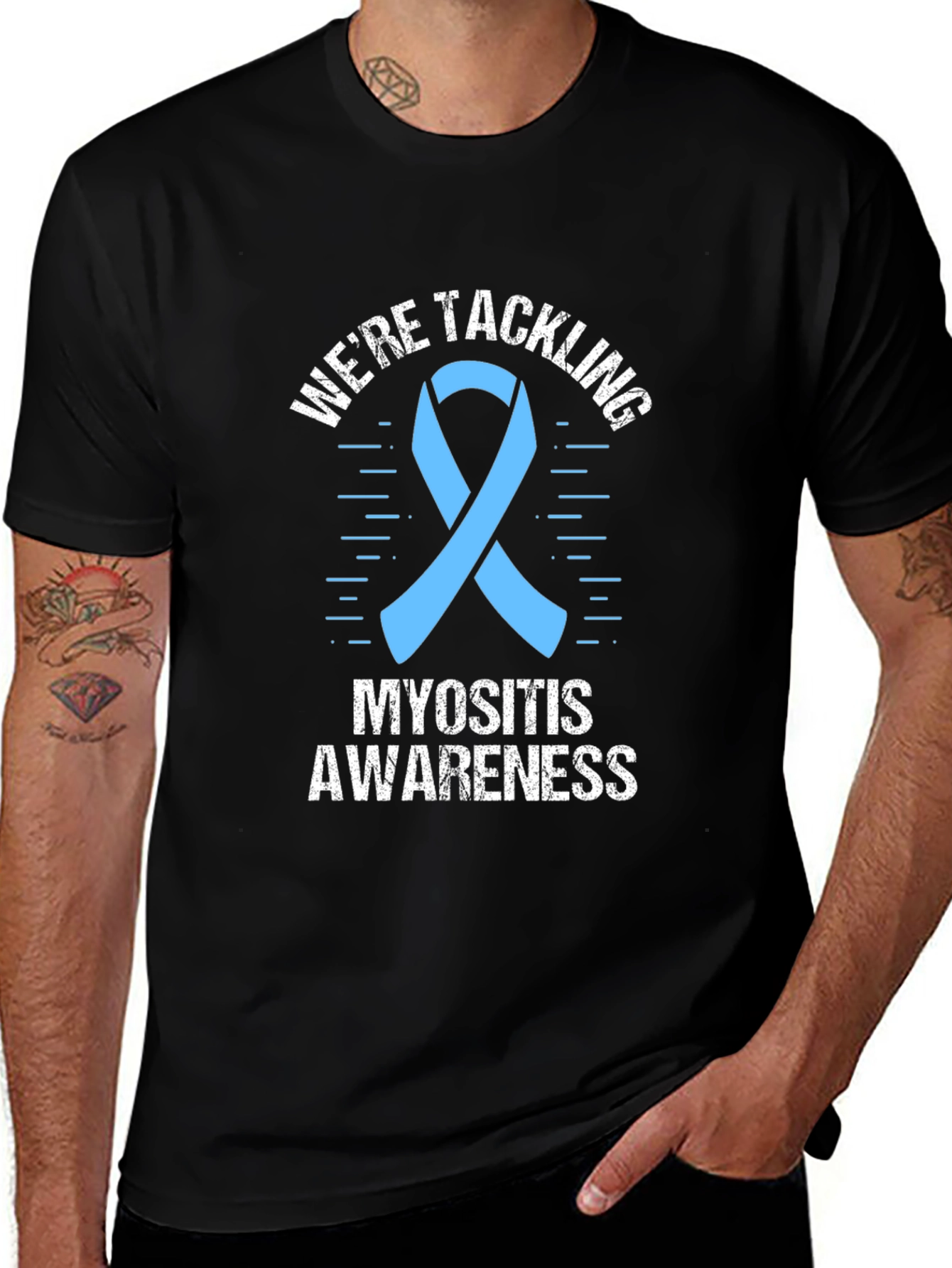 Myositis Awareness T-Shirt - We're Tackling