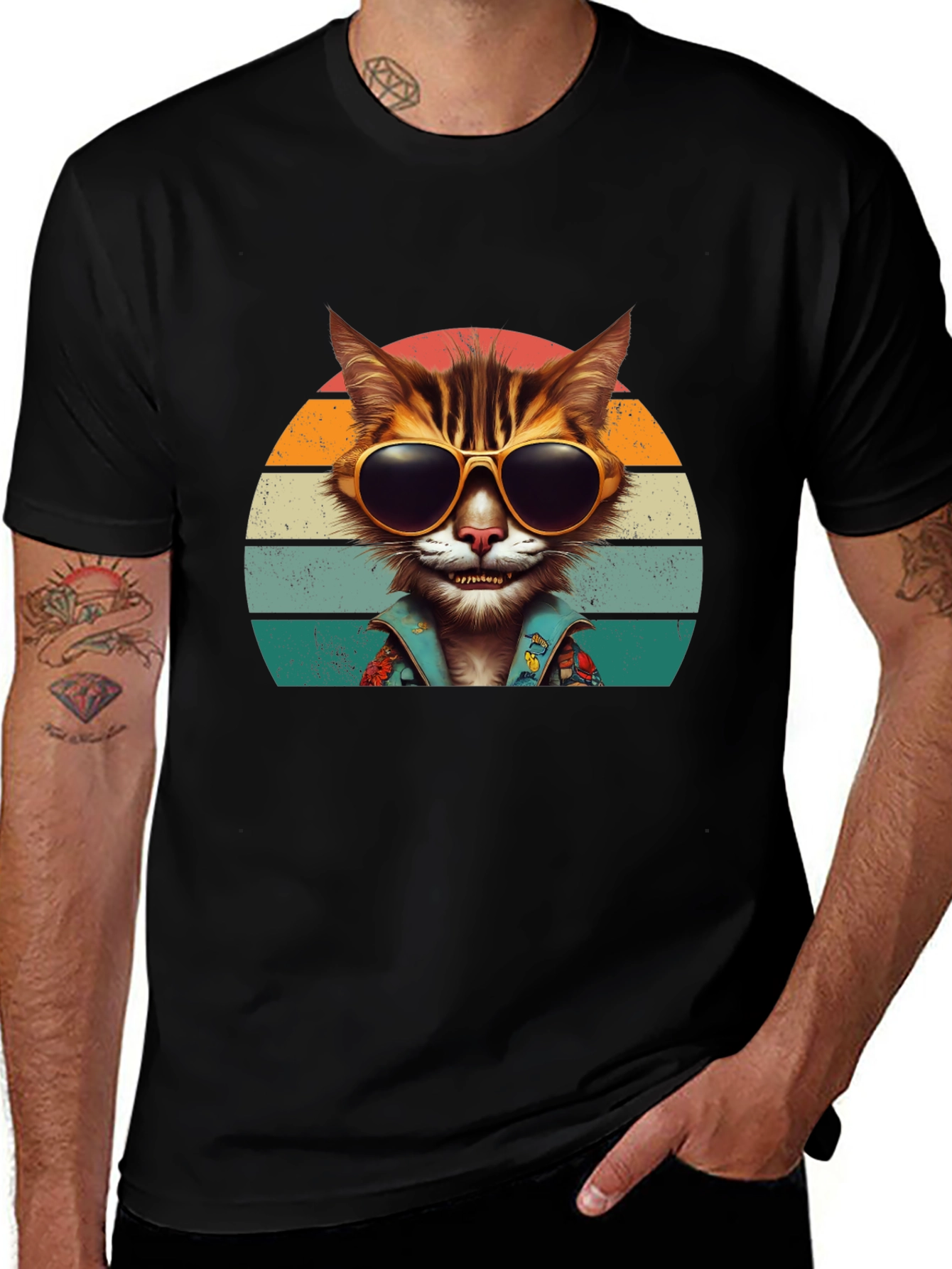 Variant 14 of Cool Cat Retro T-Shirt