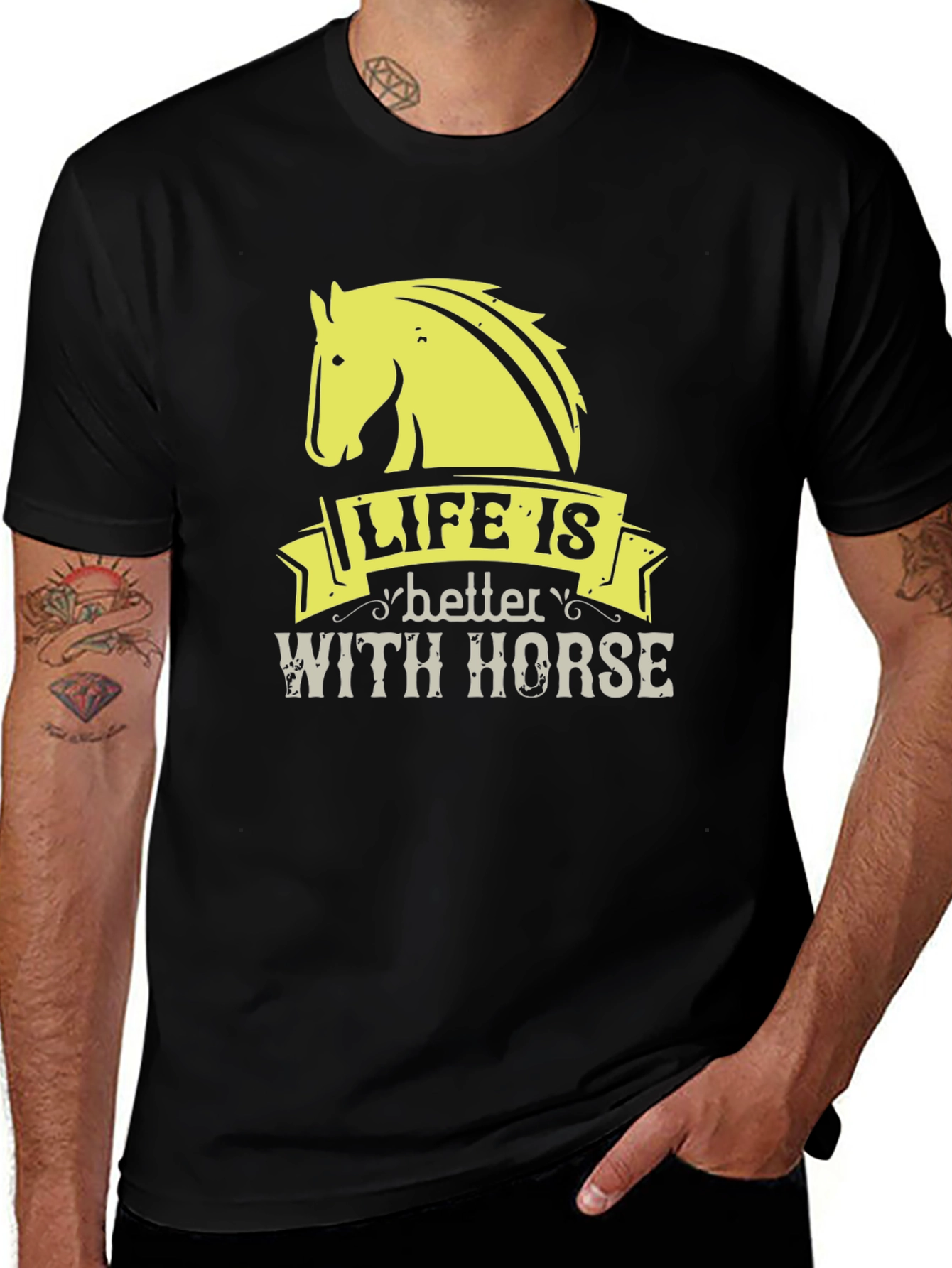 Variant 27 of Life is Better with Horse - Graphic T-Shirt