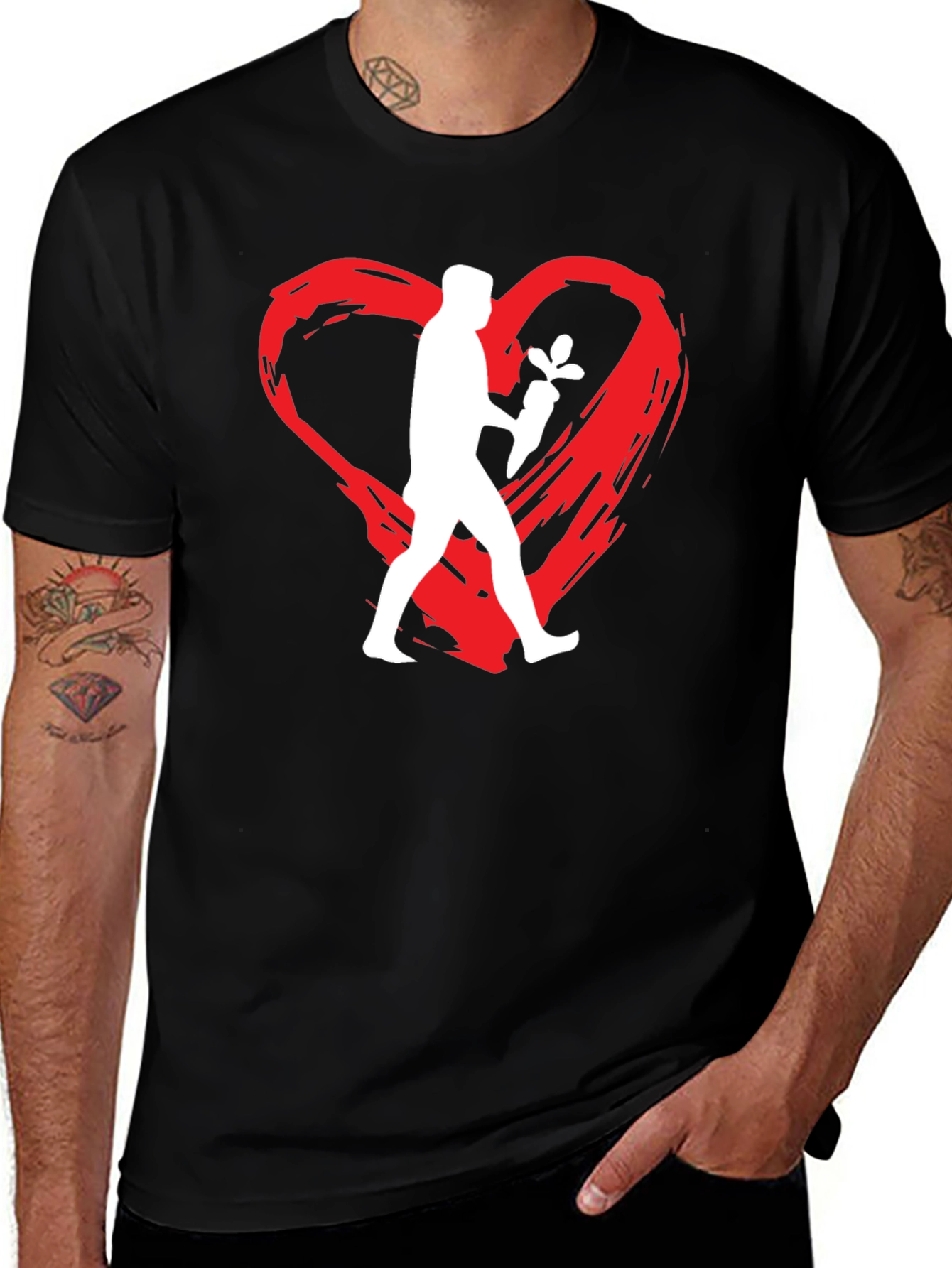 Variant 29 of Vegan Love Graphic Tee - Black