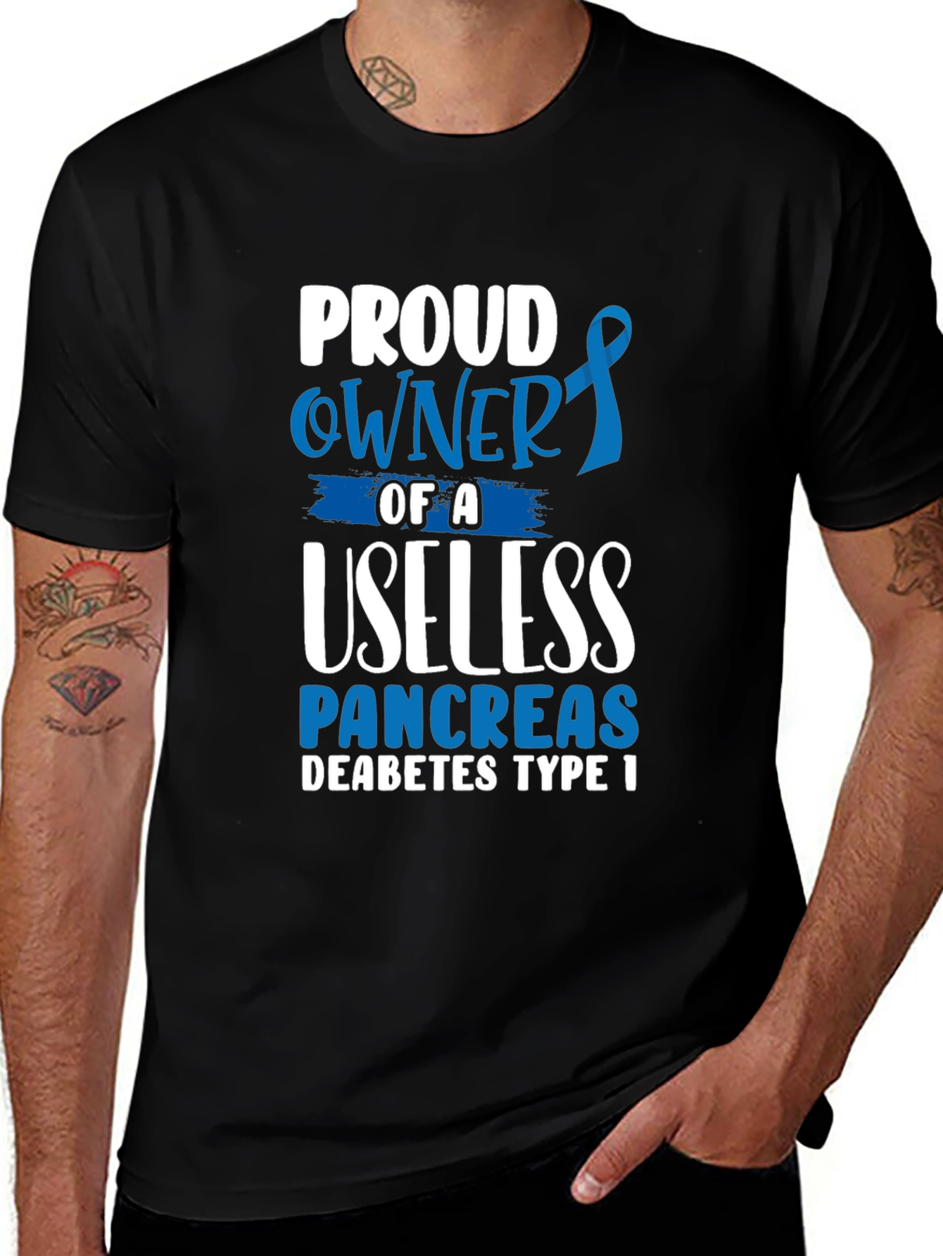 Variant 30 of Proud Owner Type 1 Diabetes Awareness T-Shirt