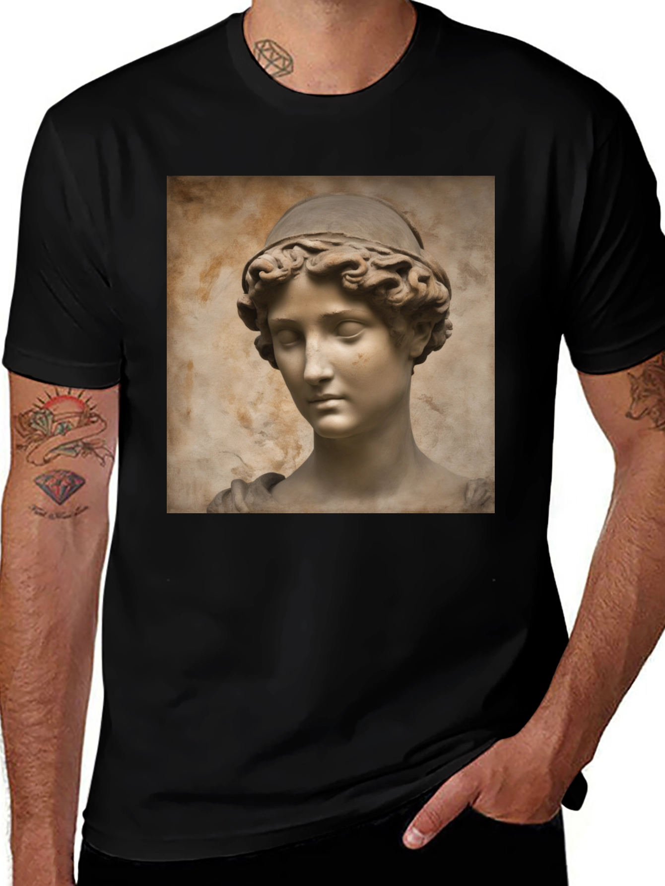 Variant 18 of Classical Bust Graphic Print Tee