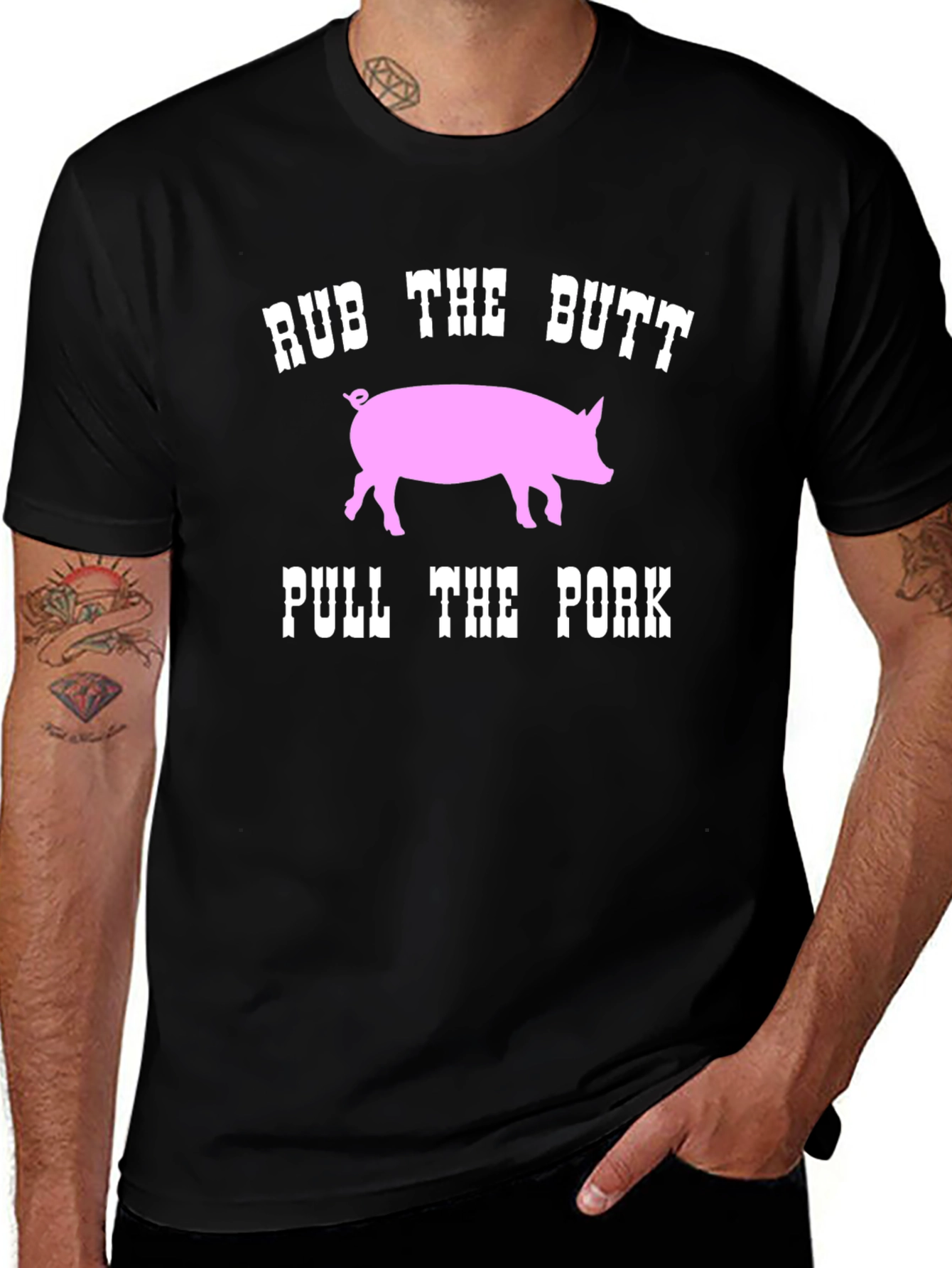 Variant 20 of Rub The Butt, Pull The Pork Graphic Tee
