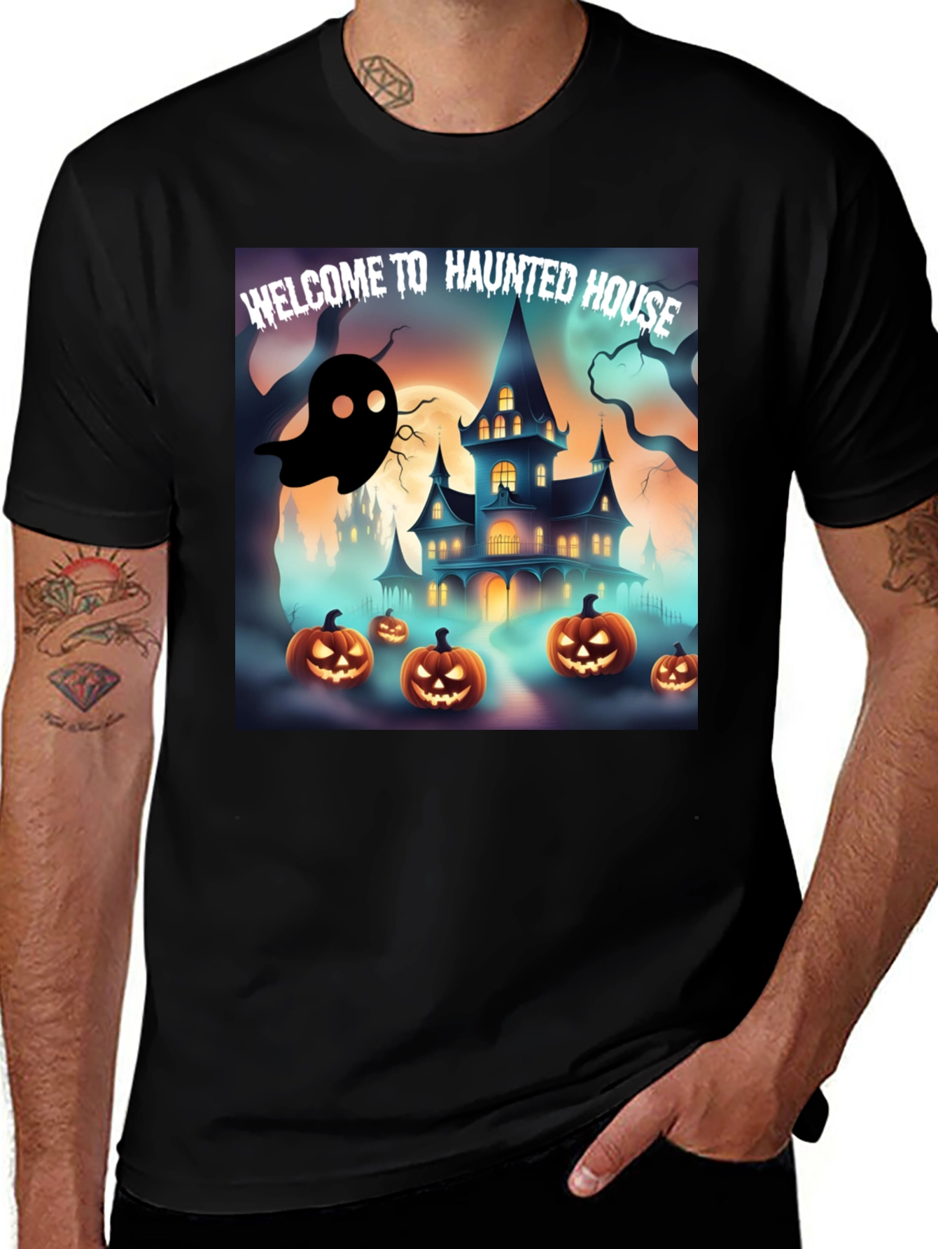 Haunted House Halloween T-Shirt