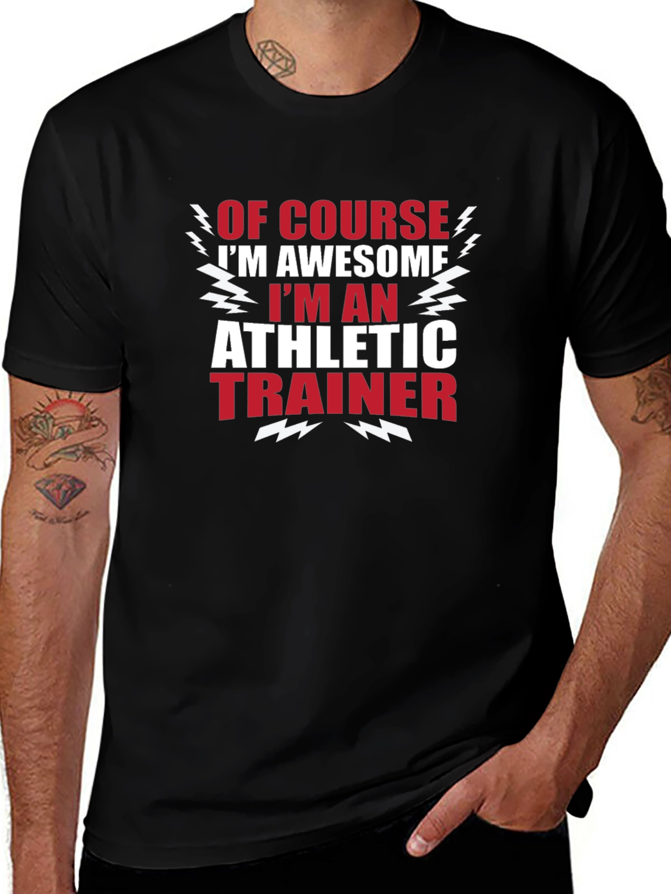 Variant 21 of Awesome Athletic Trainer Black Graphic Tee