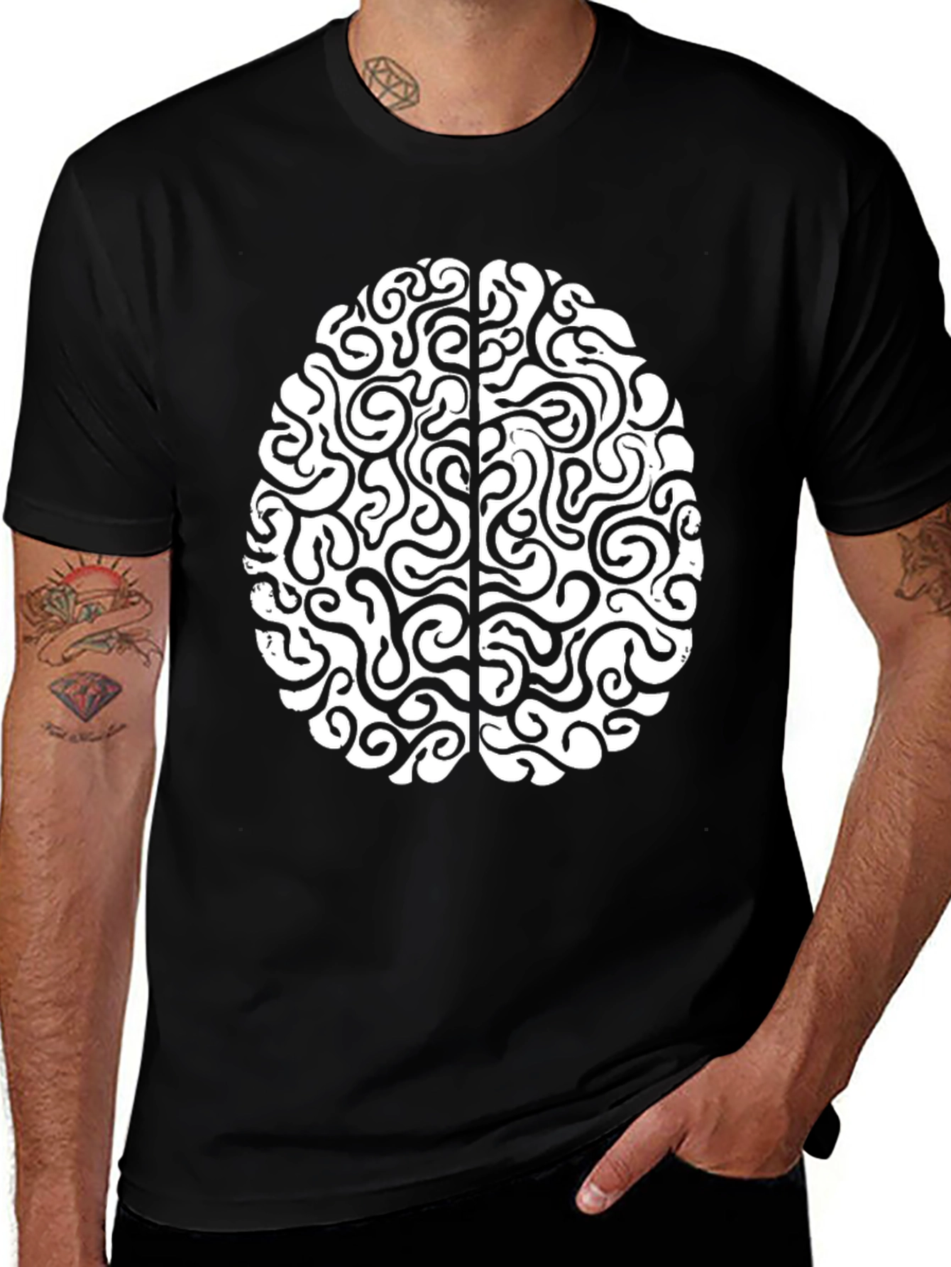 Variant 2 of Brain Graphic Tee - Clever Design, Soft Cotton