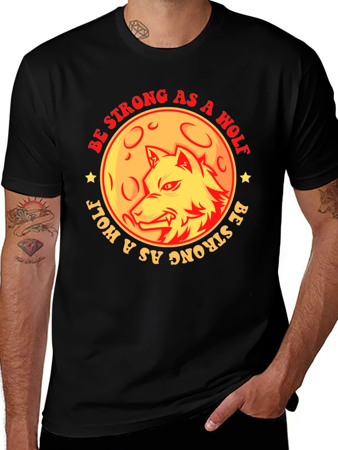 Variant 11 of Be Strong as a Wolf Graphic Tee